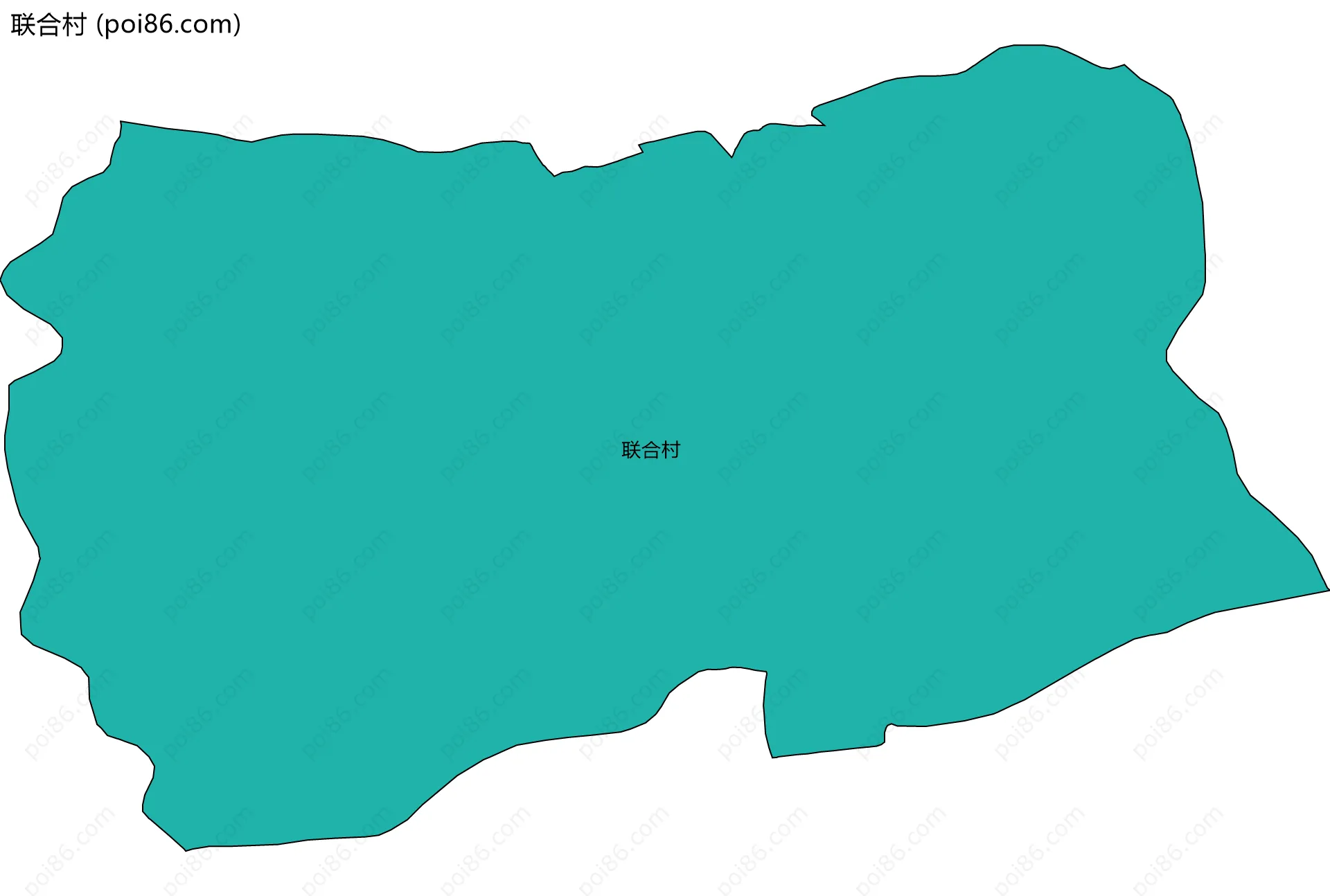 联合村边界地图