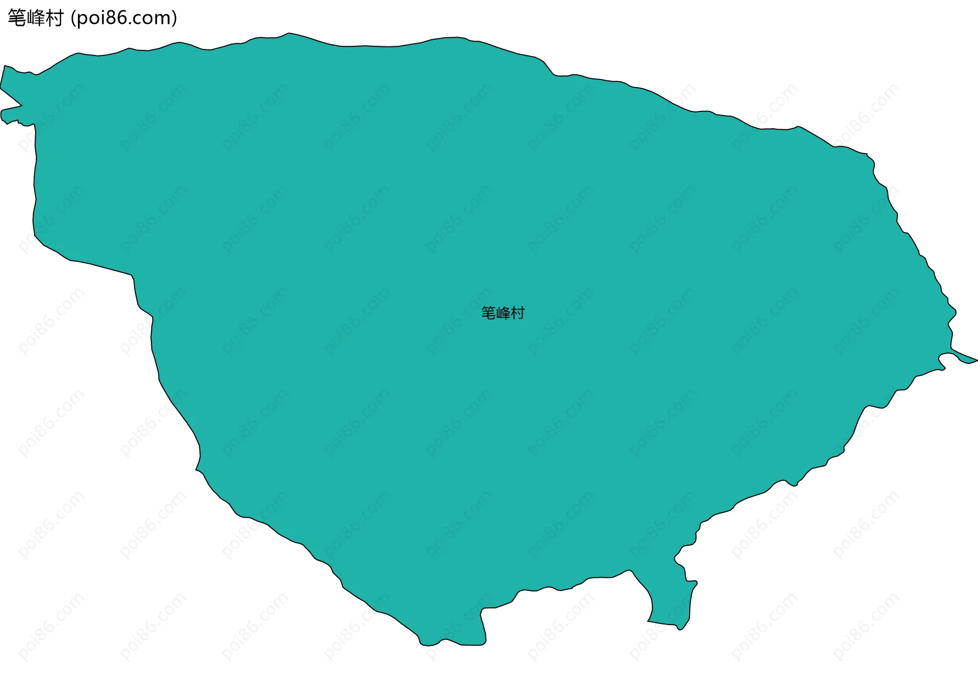 笔峰村边界地图