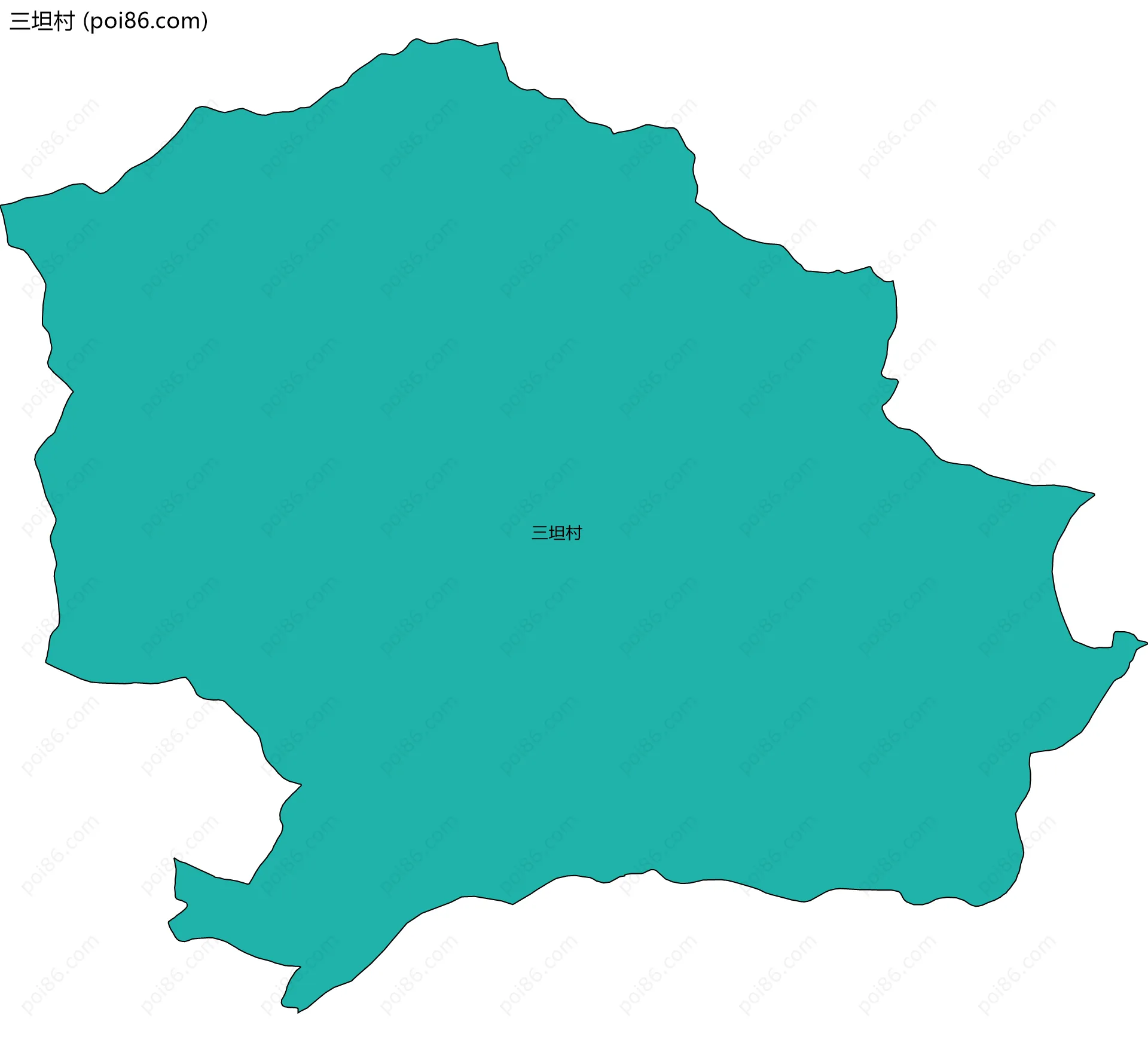 三坦村边界地图