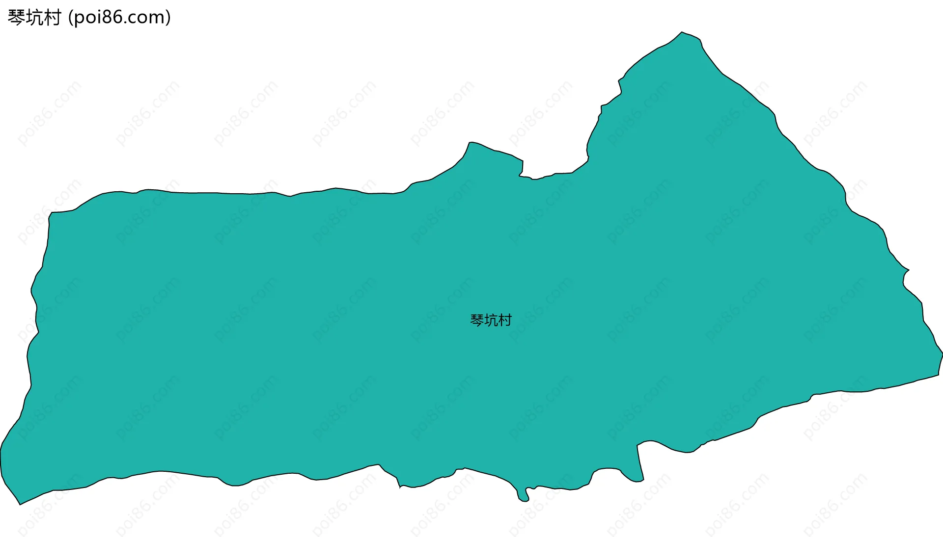 琴坑村边界地图