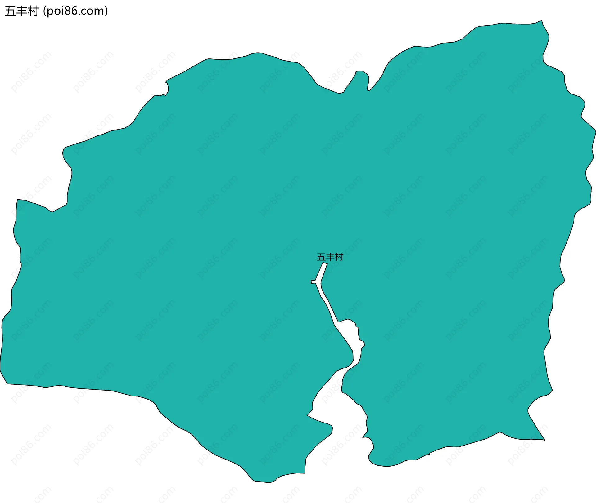 五丰村边界地图