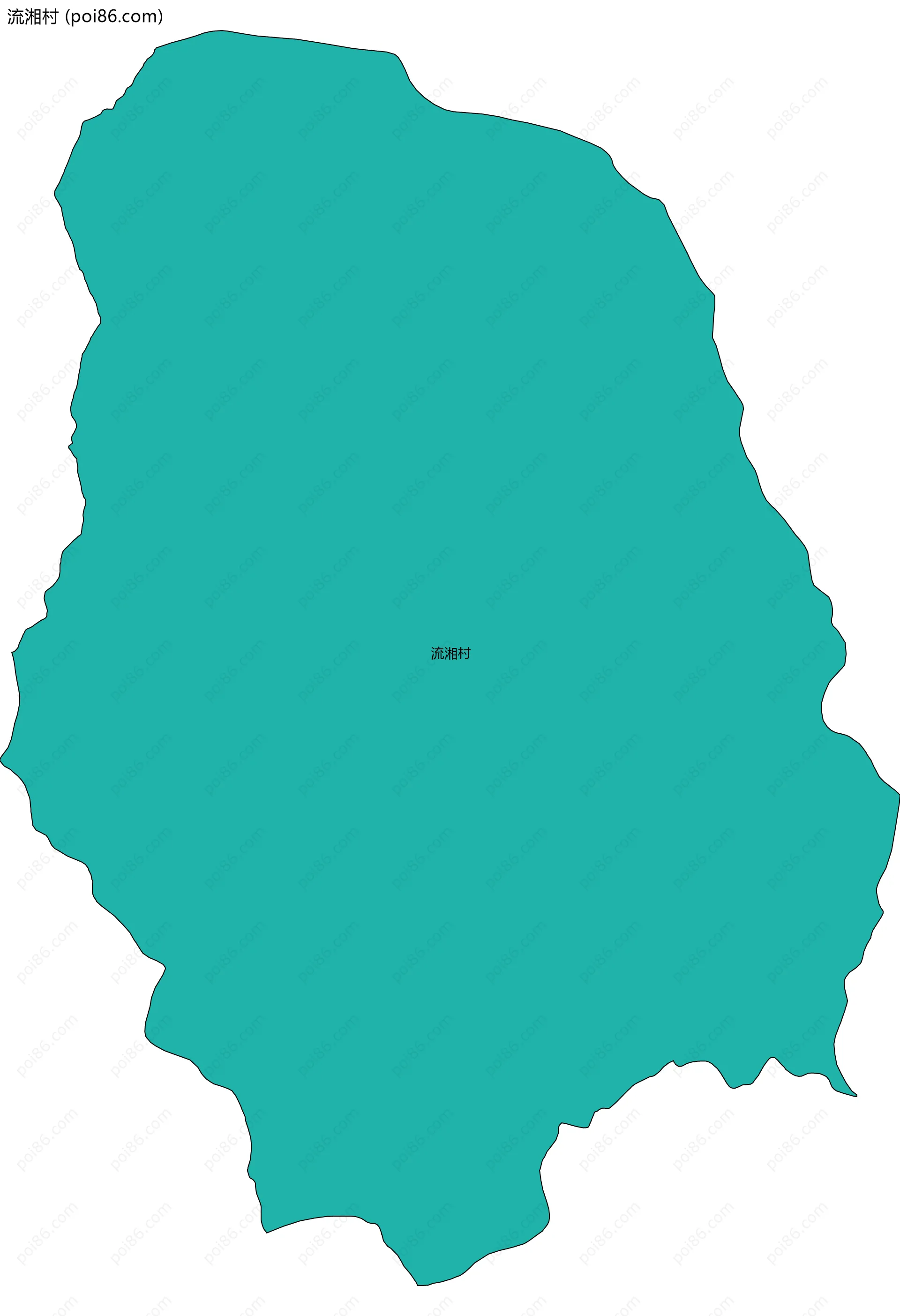 流湘村边界地图