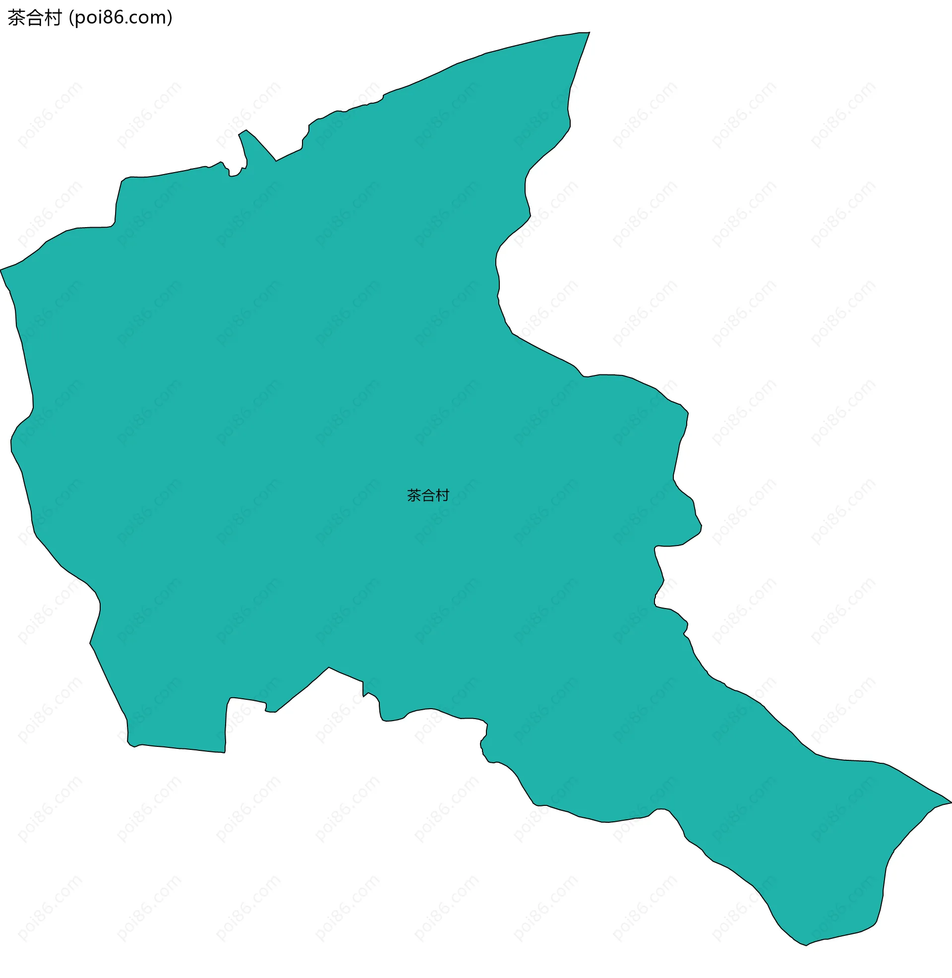 茶合村边界地图