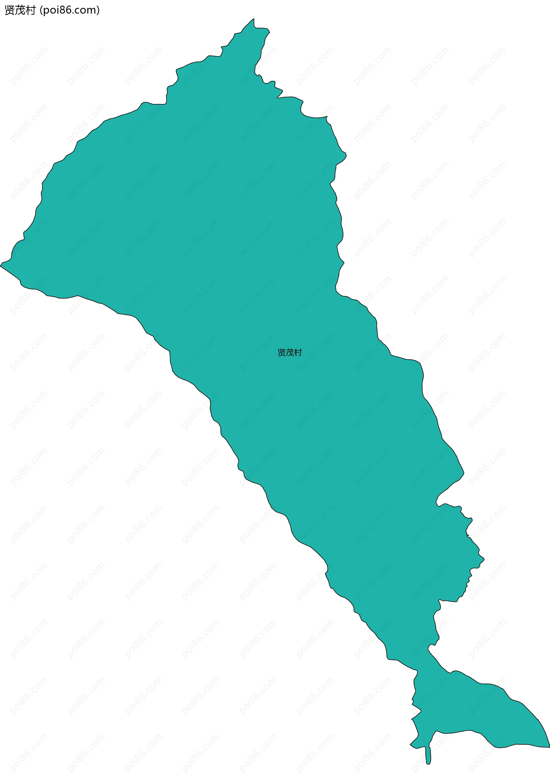 贤茂村边界地图