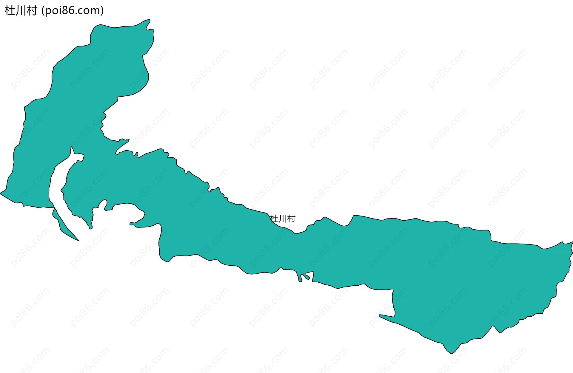 杜川村边界地图