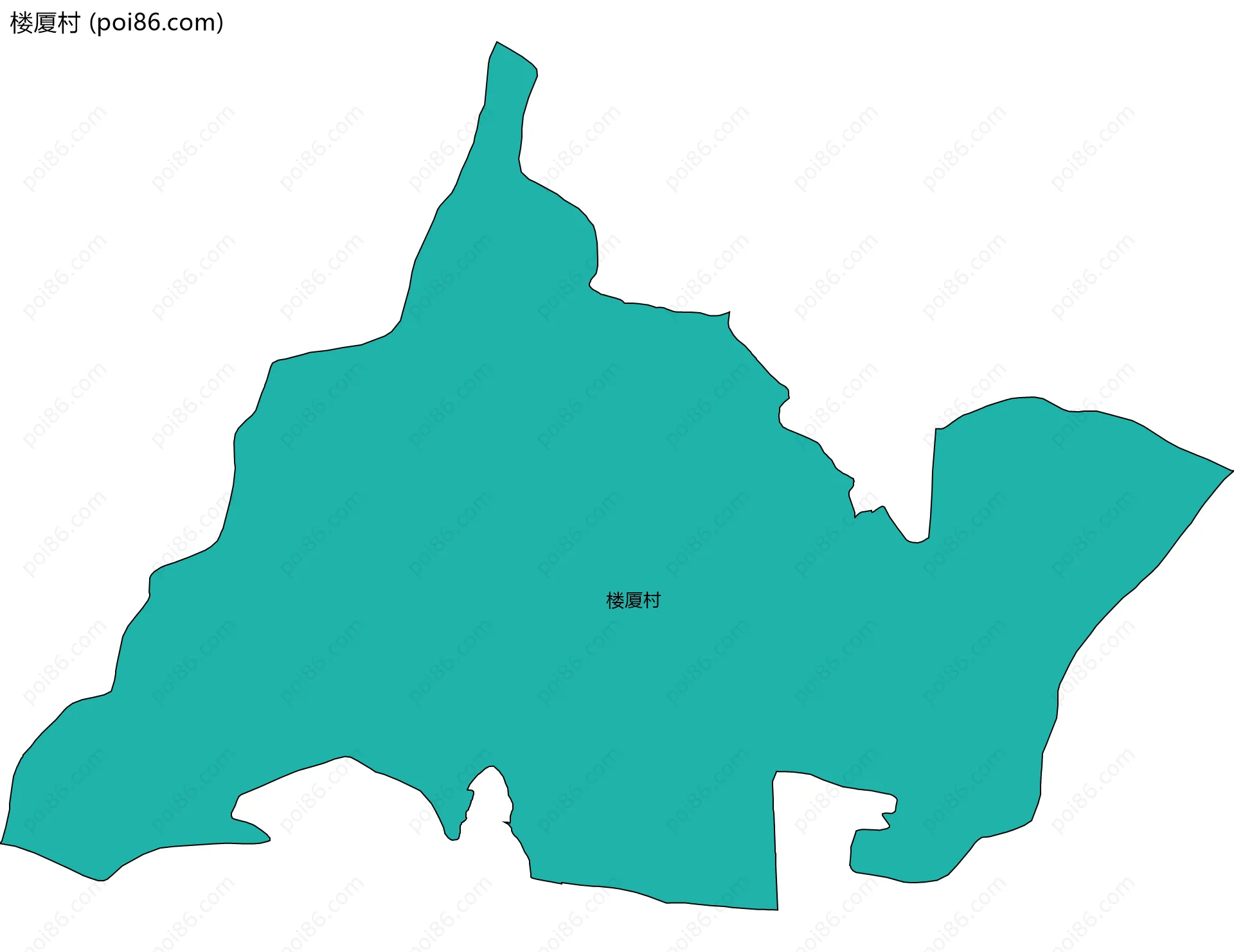 楼厦村边界地图