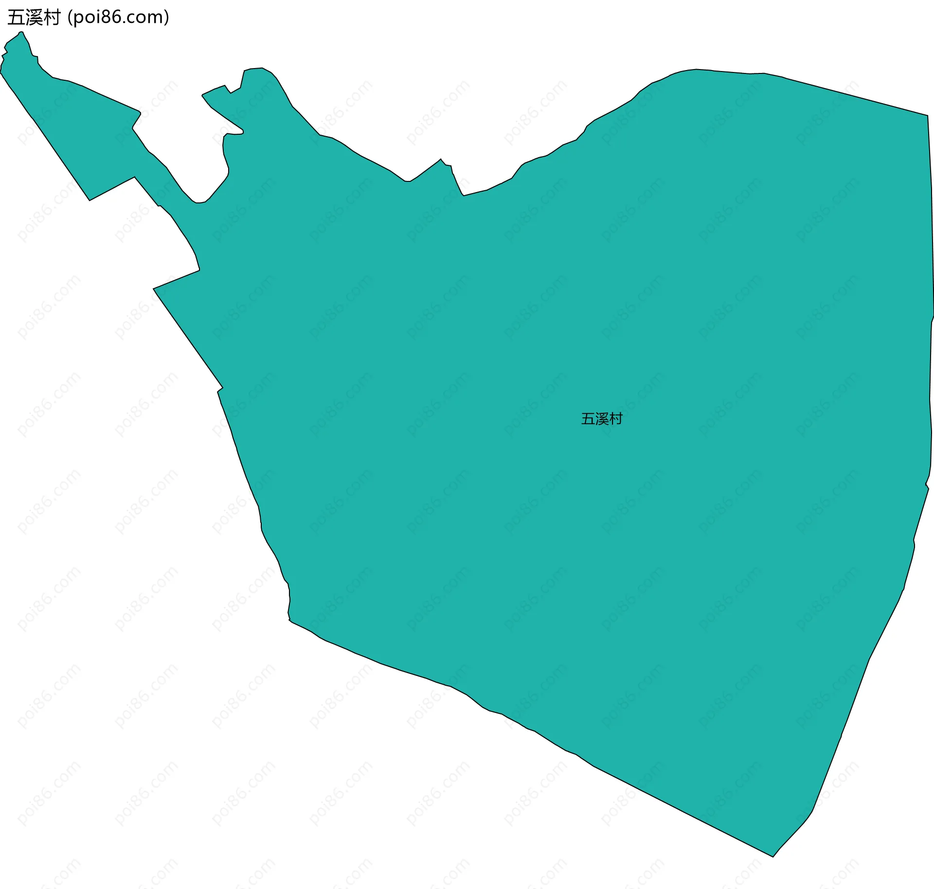 五溪村边界地图