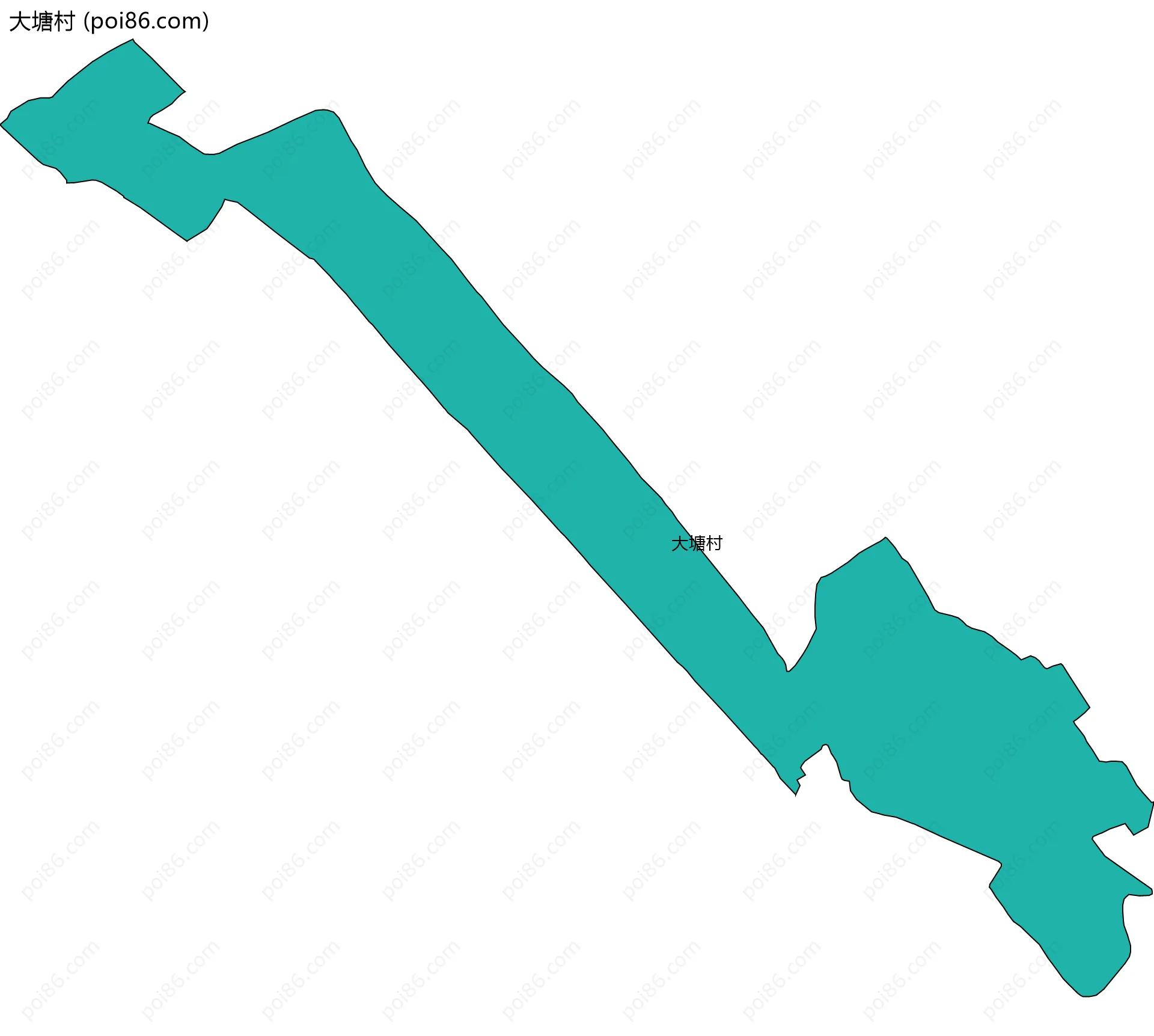 大塘村边界地图