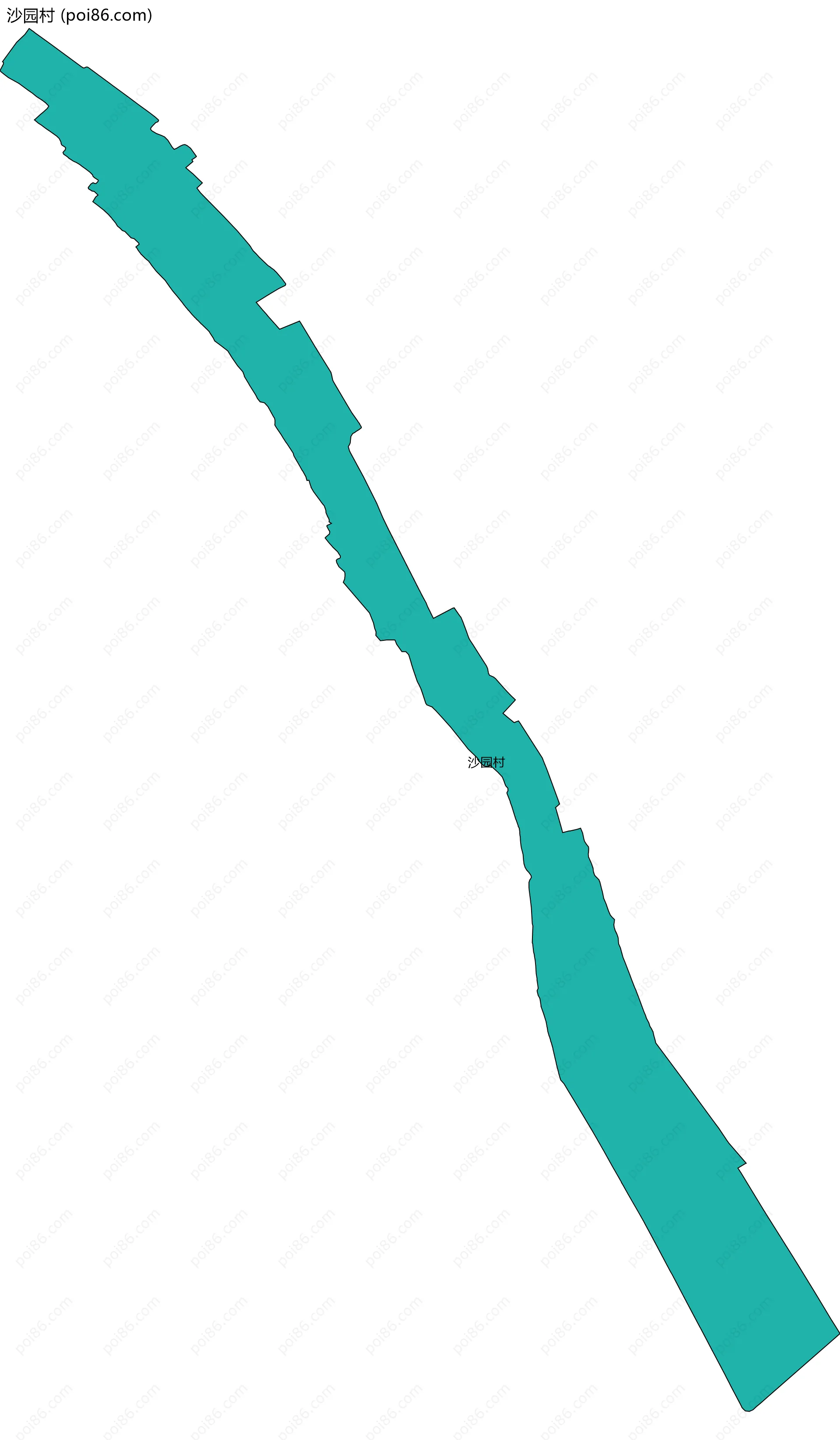 沙园村边界地图