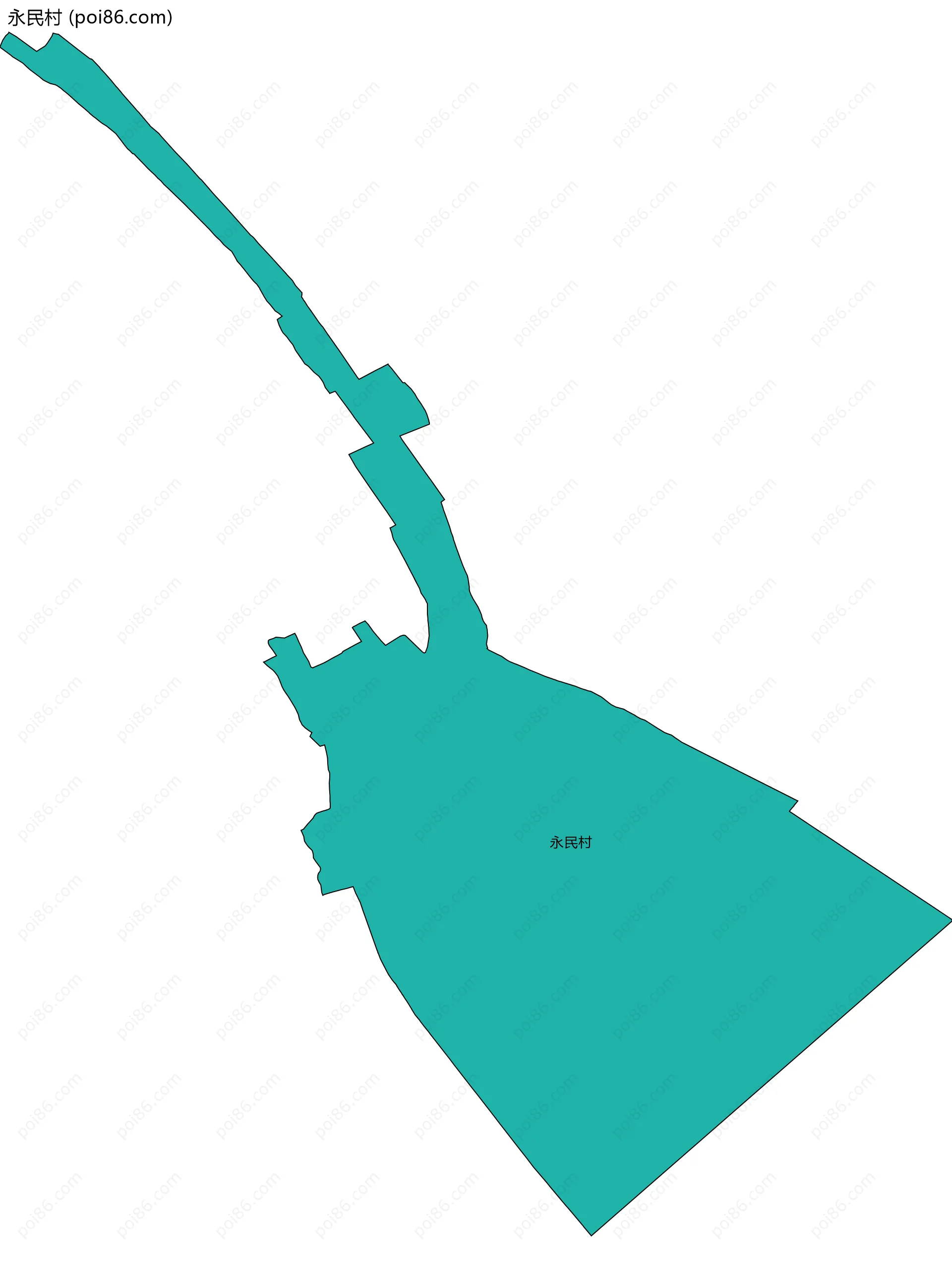 永民村边界地图