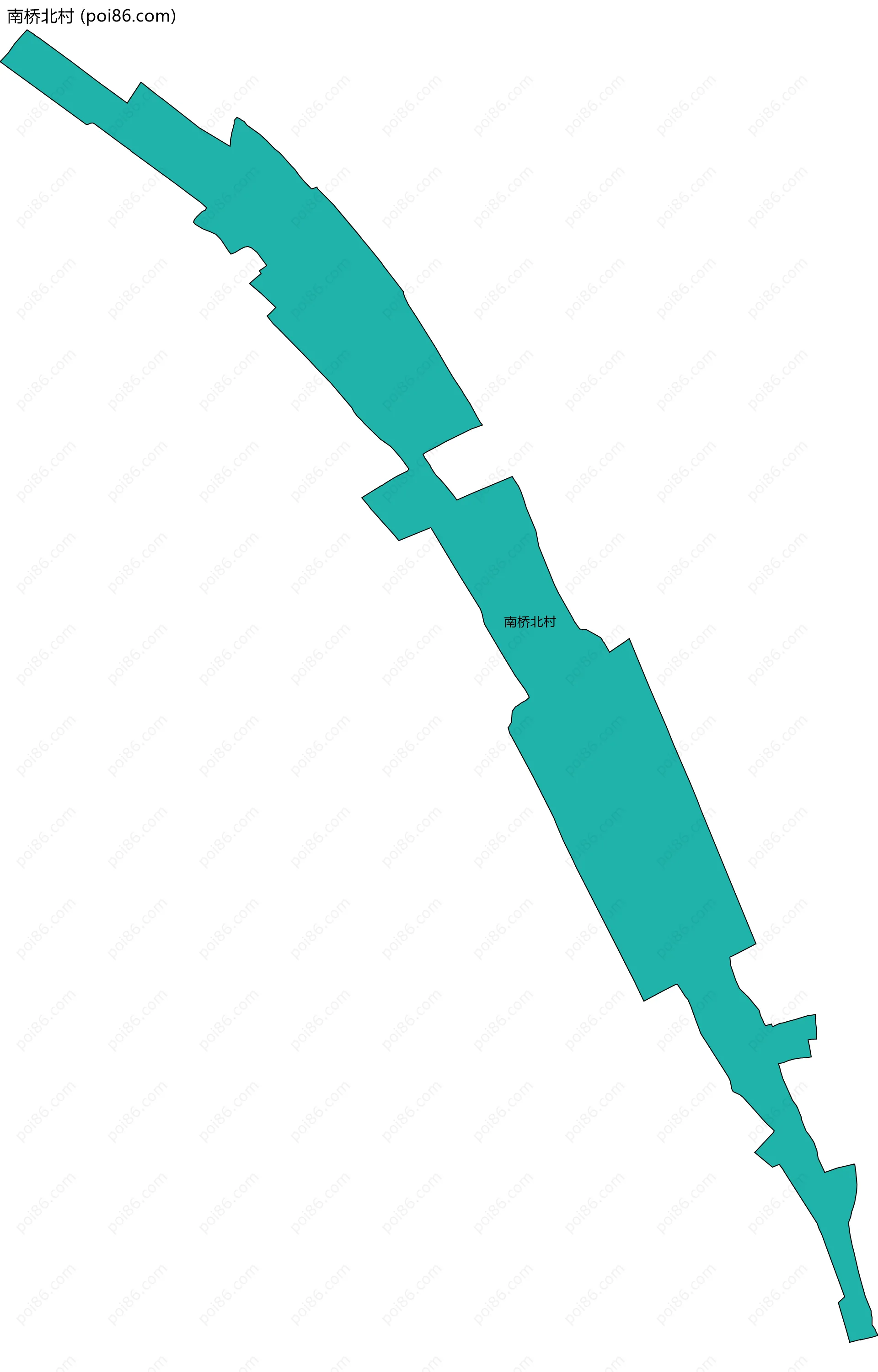 南桥北村边界地图