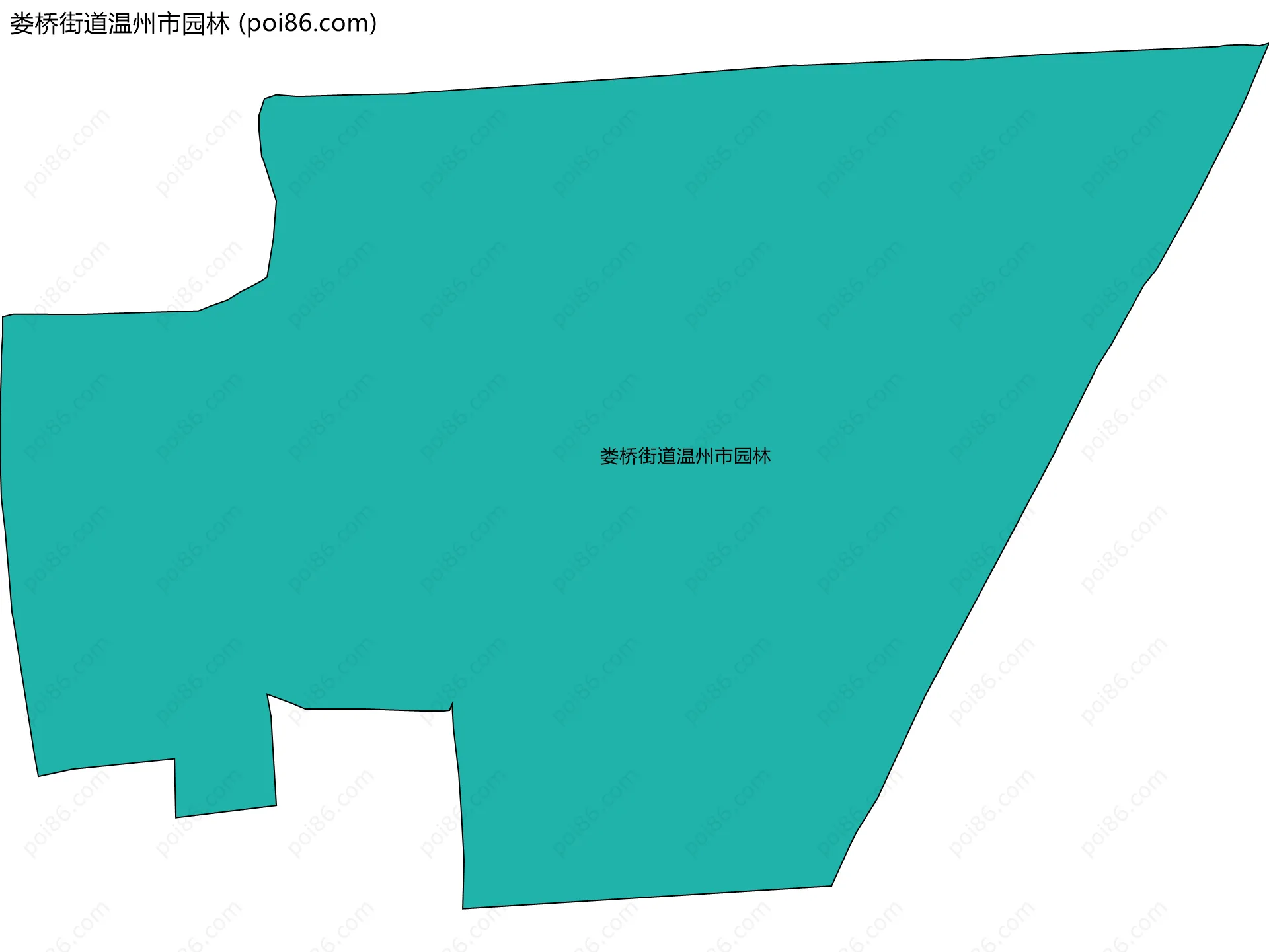 娄桥街道温州市园林边界地图