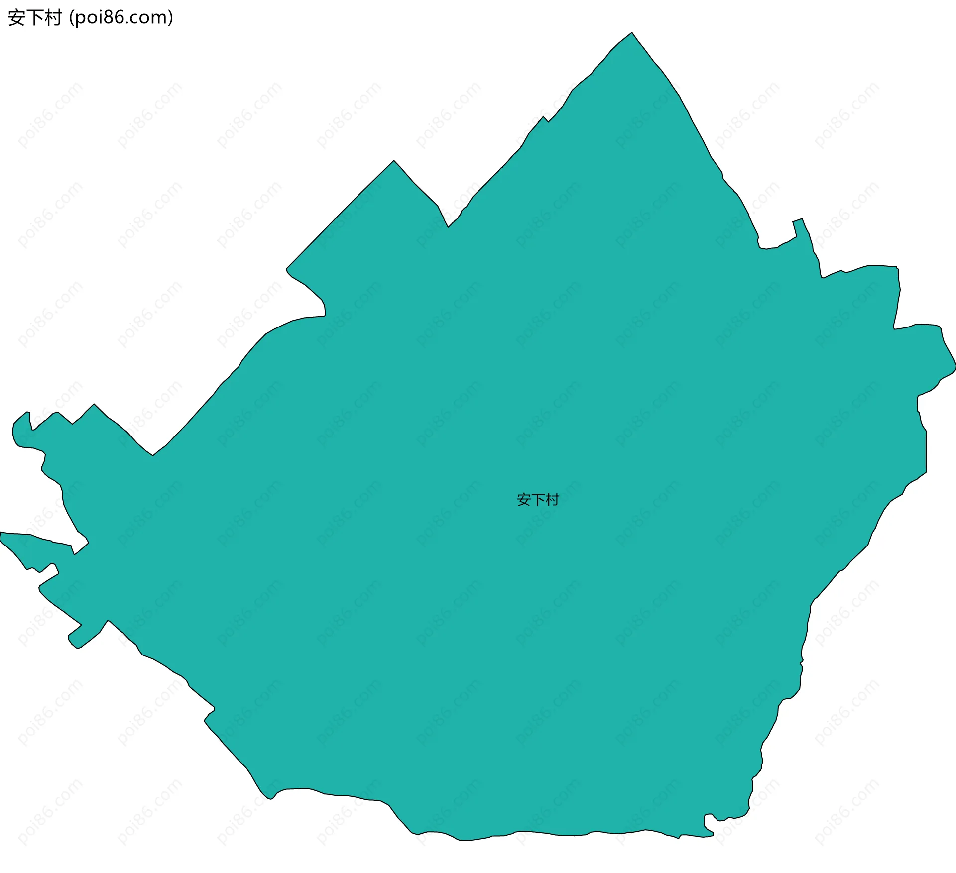 安下村边界地图