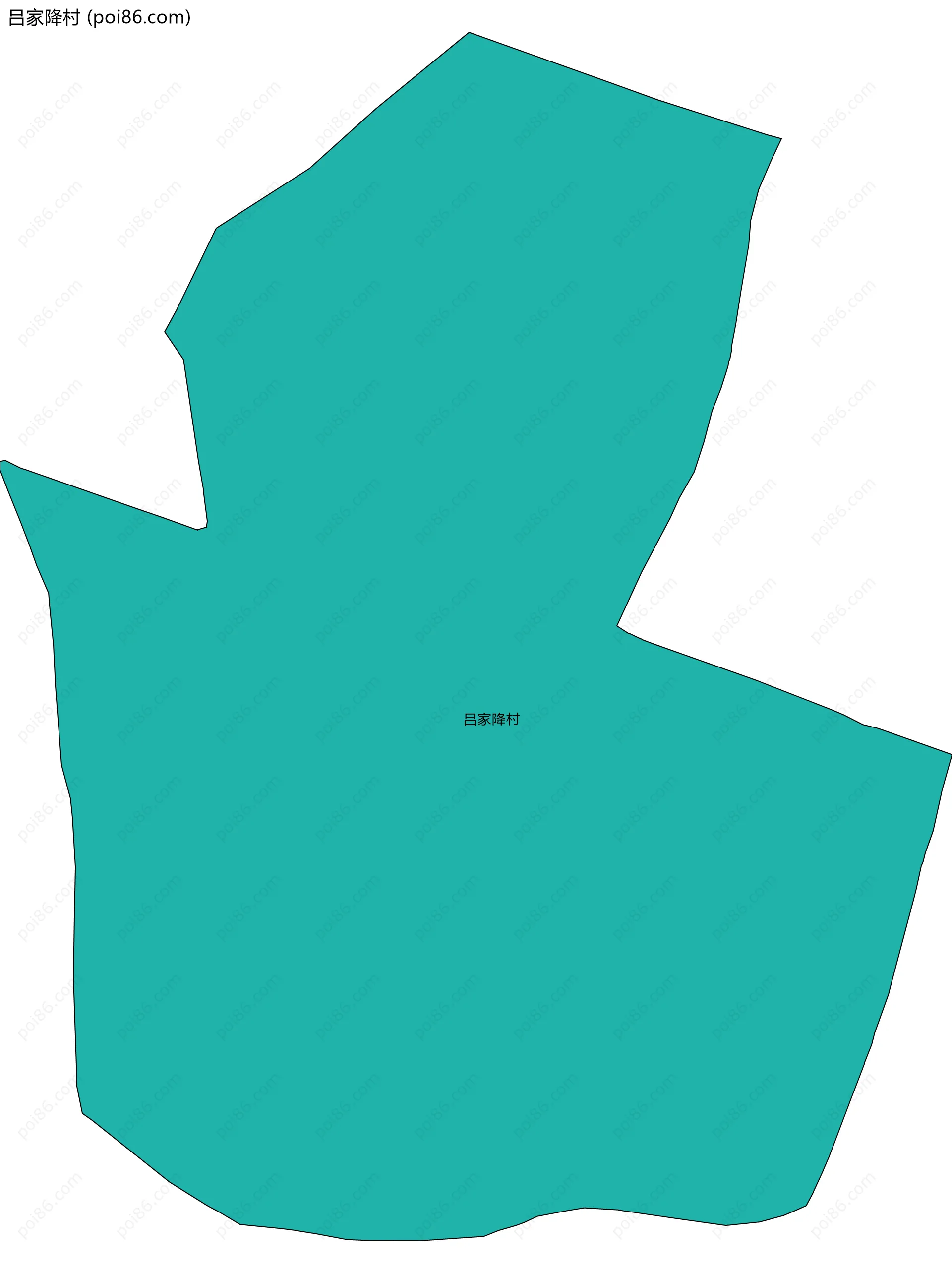 吕家降村边界地图