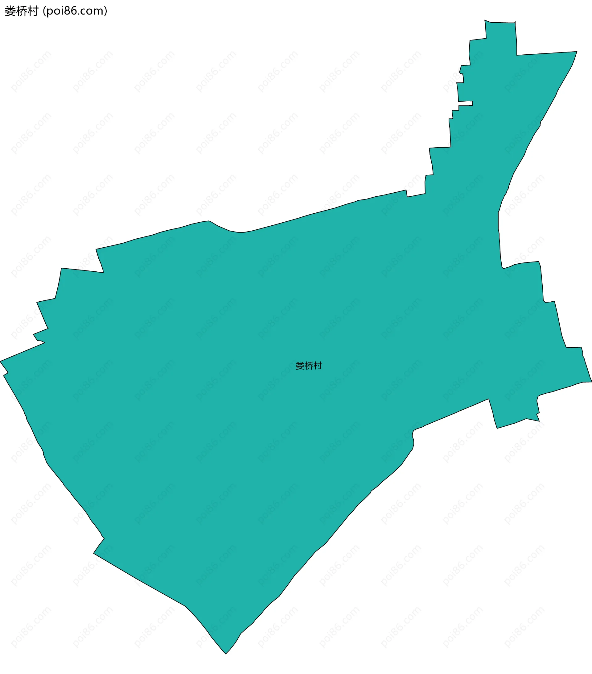 娄桥村边界地图