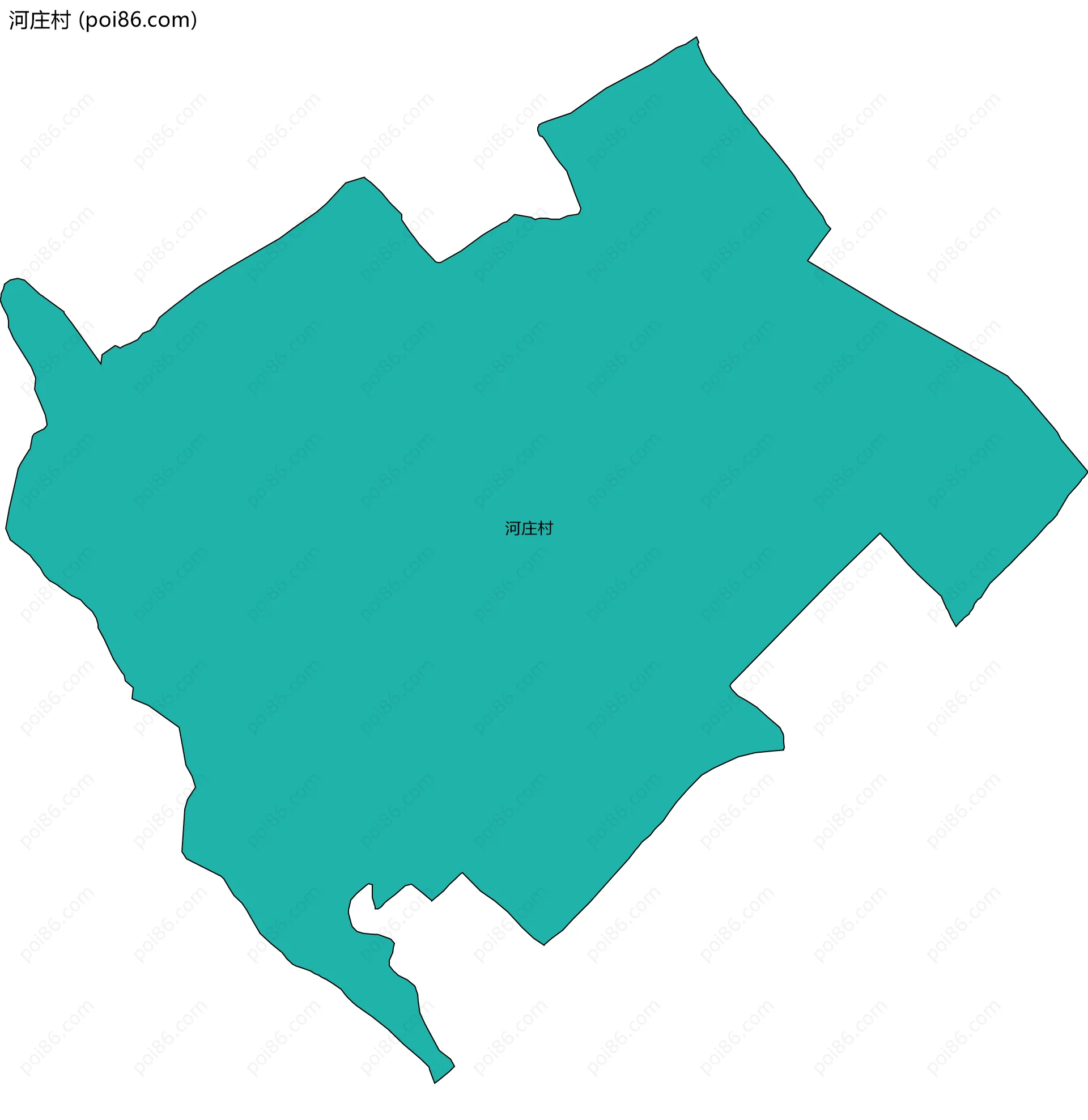 河庄村边界地图