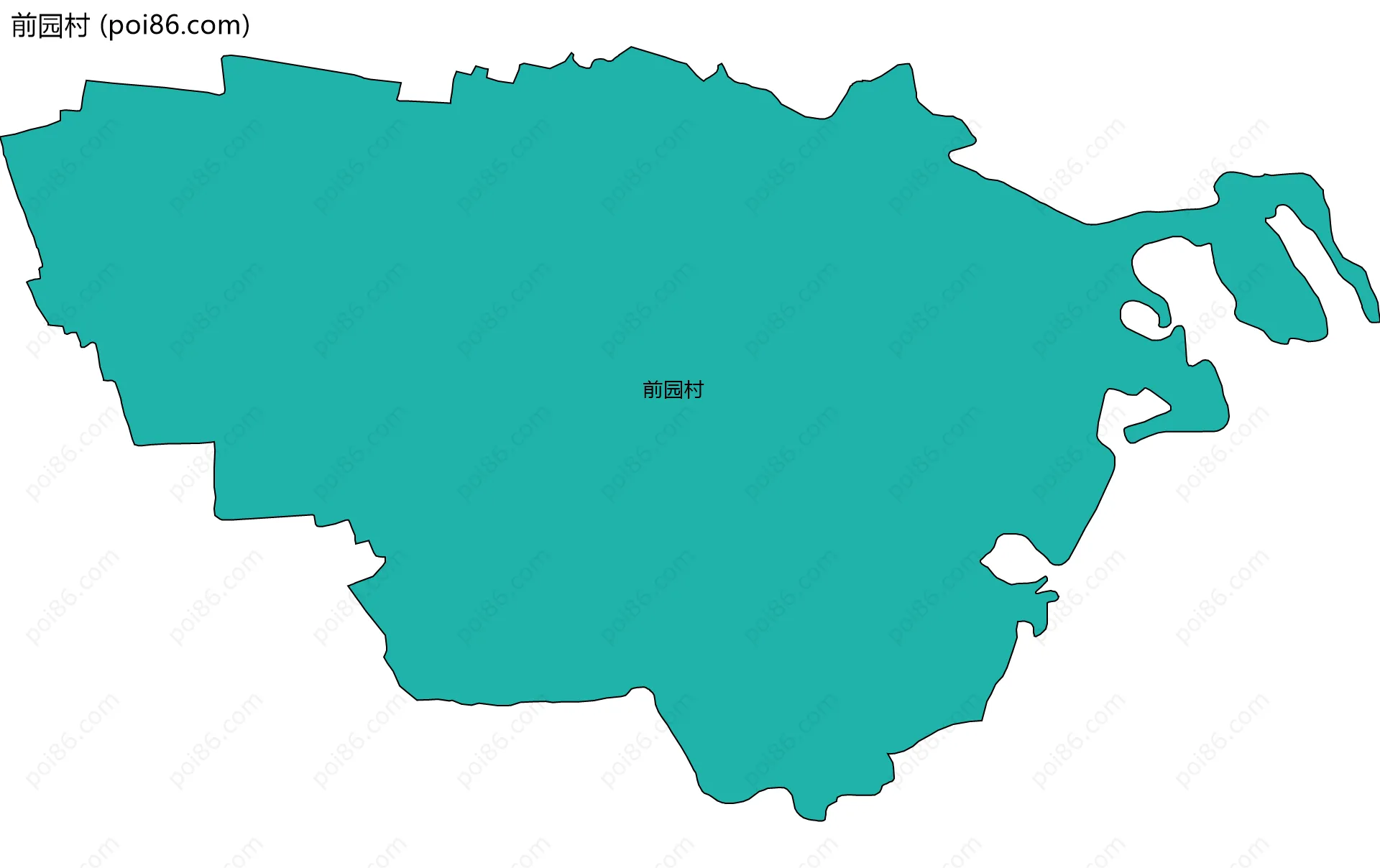 前园村边界地图