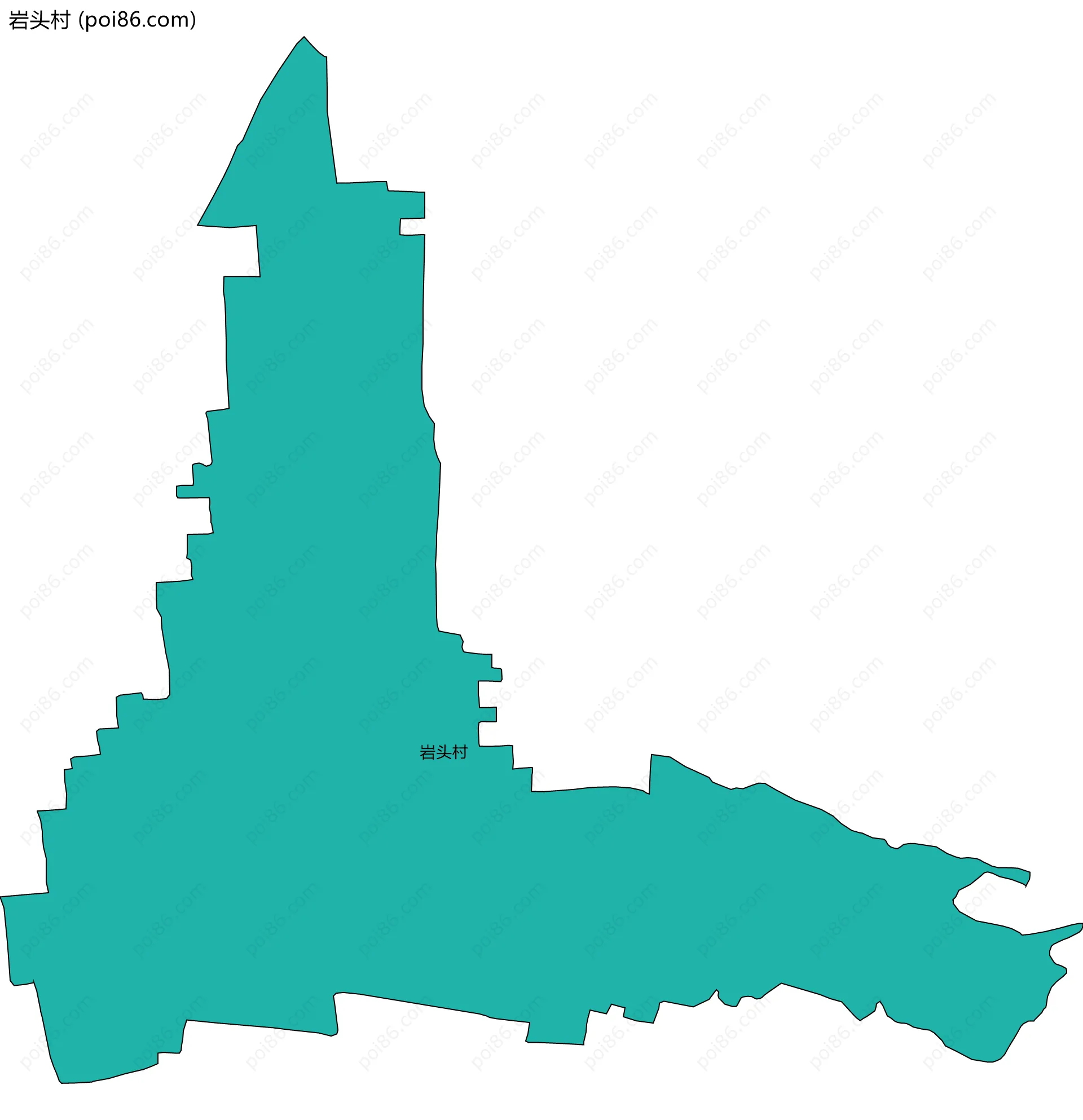 岩头村边界地图