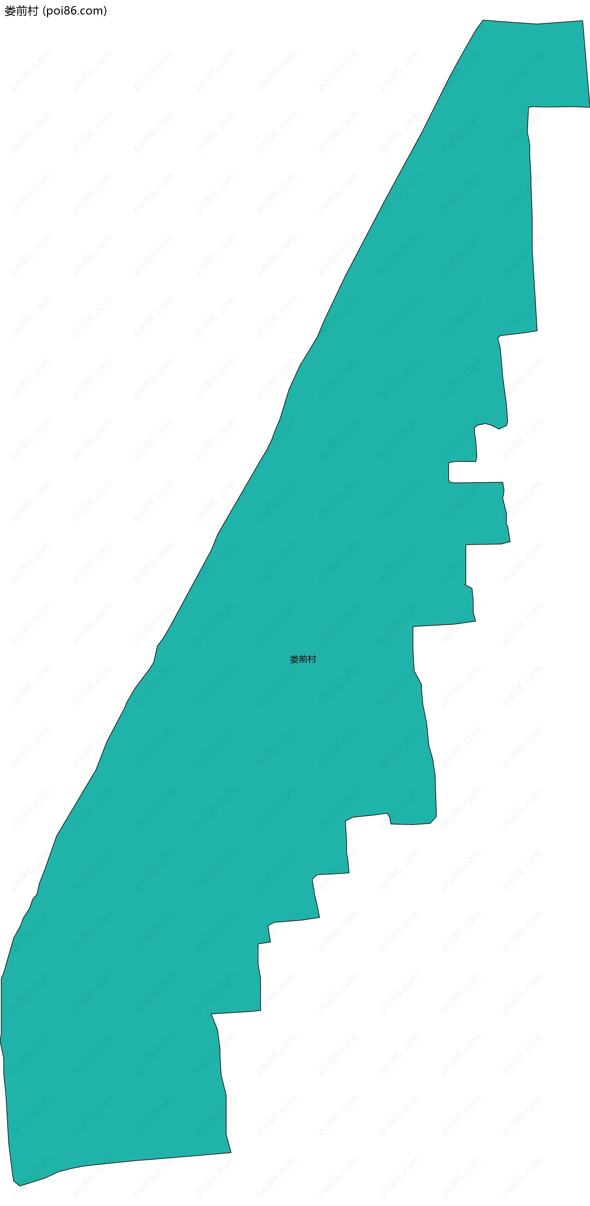 娄前村边界地图