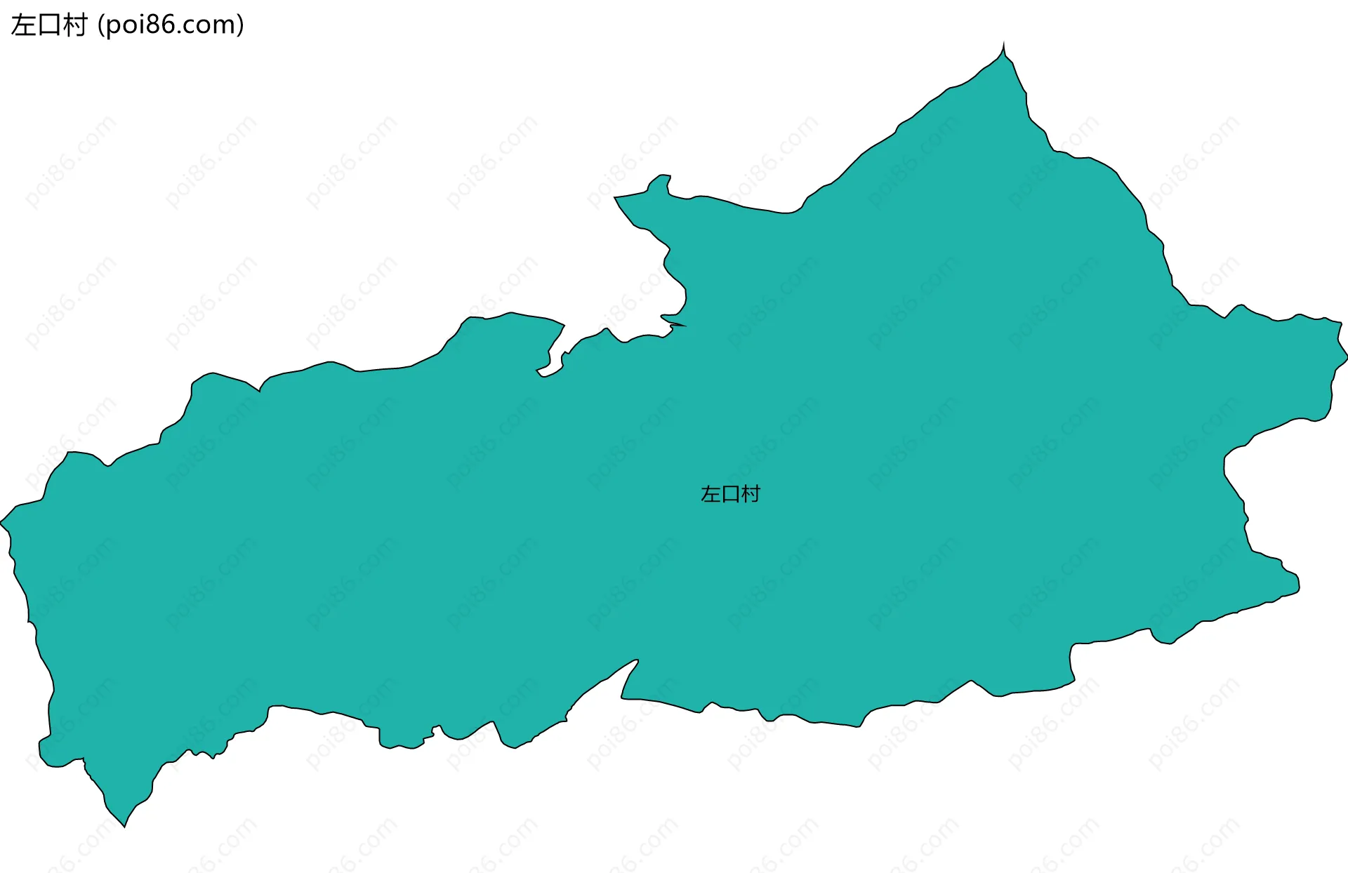 左口村边界地图