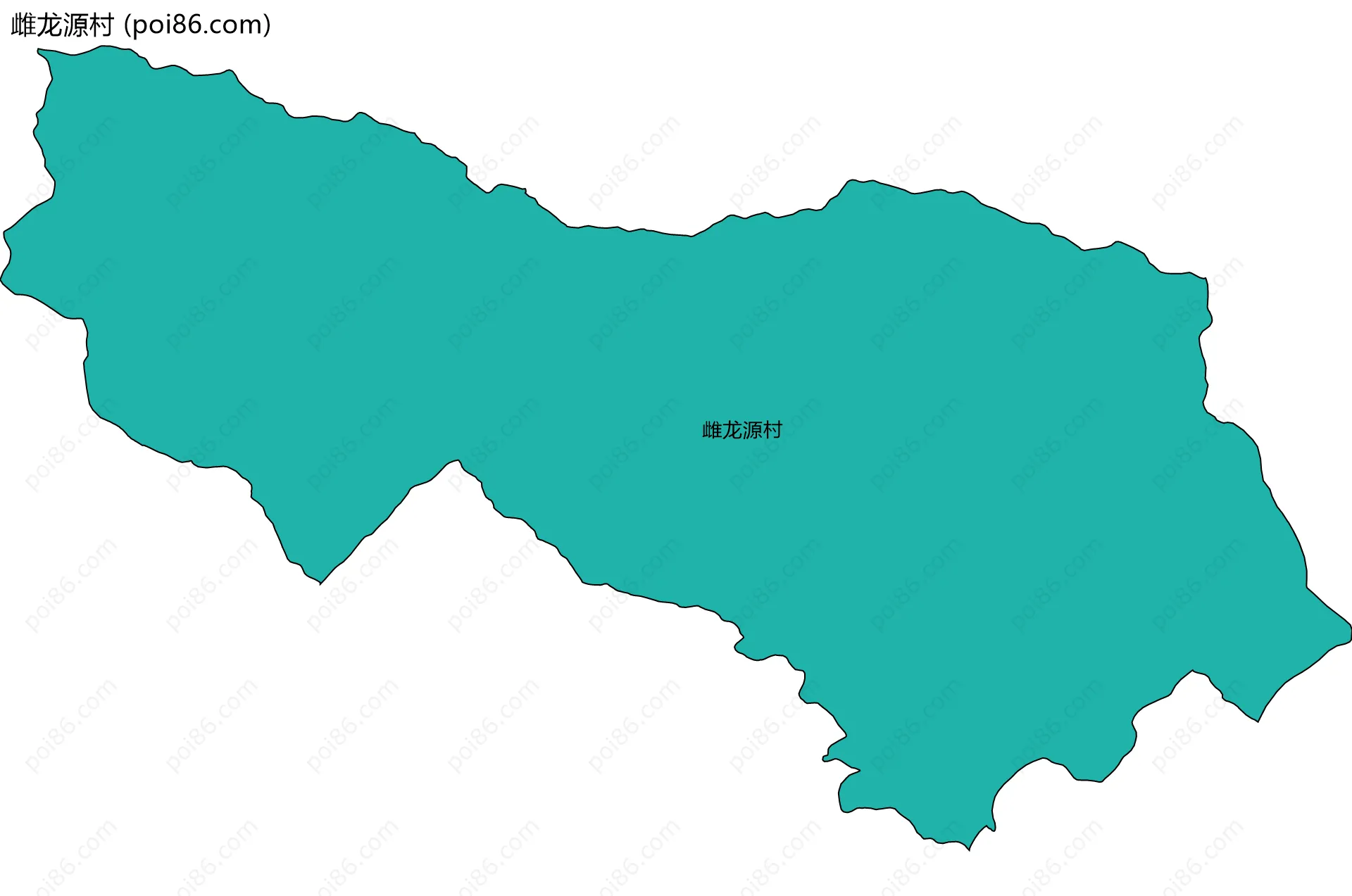 雌龙源村边界地图
