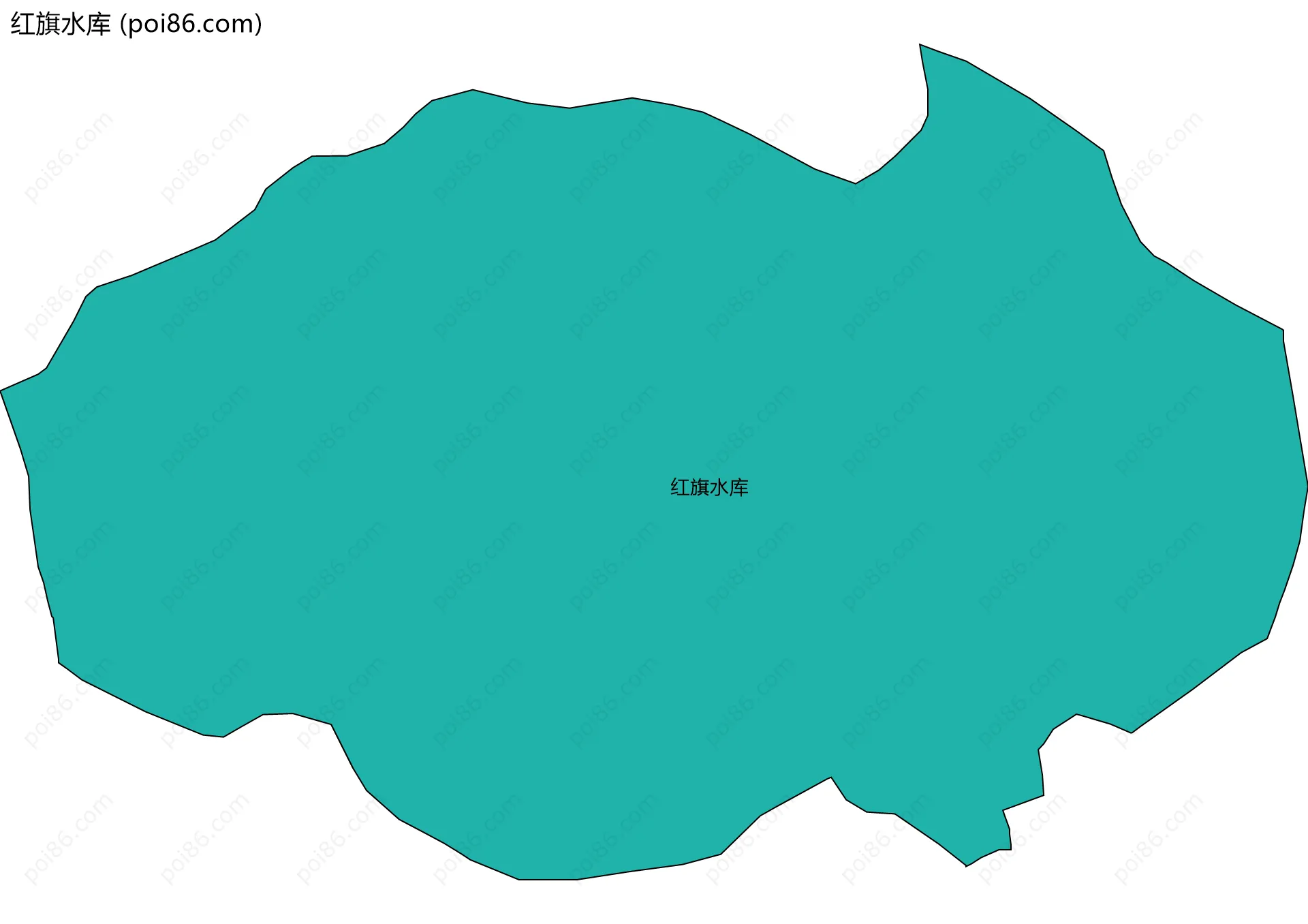 红旗水库边界地图