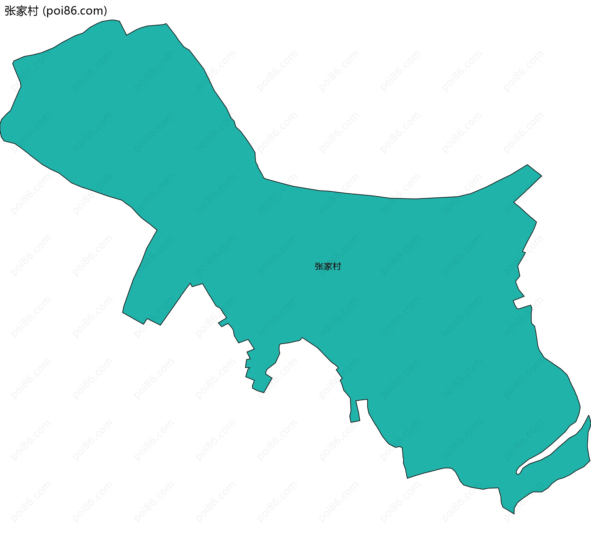 张家村边界地图