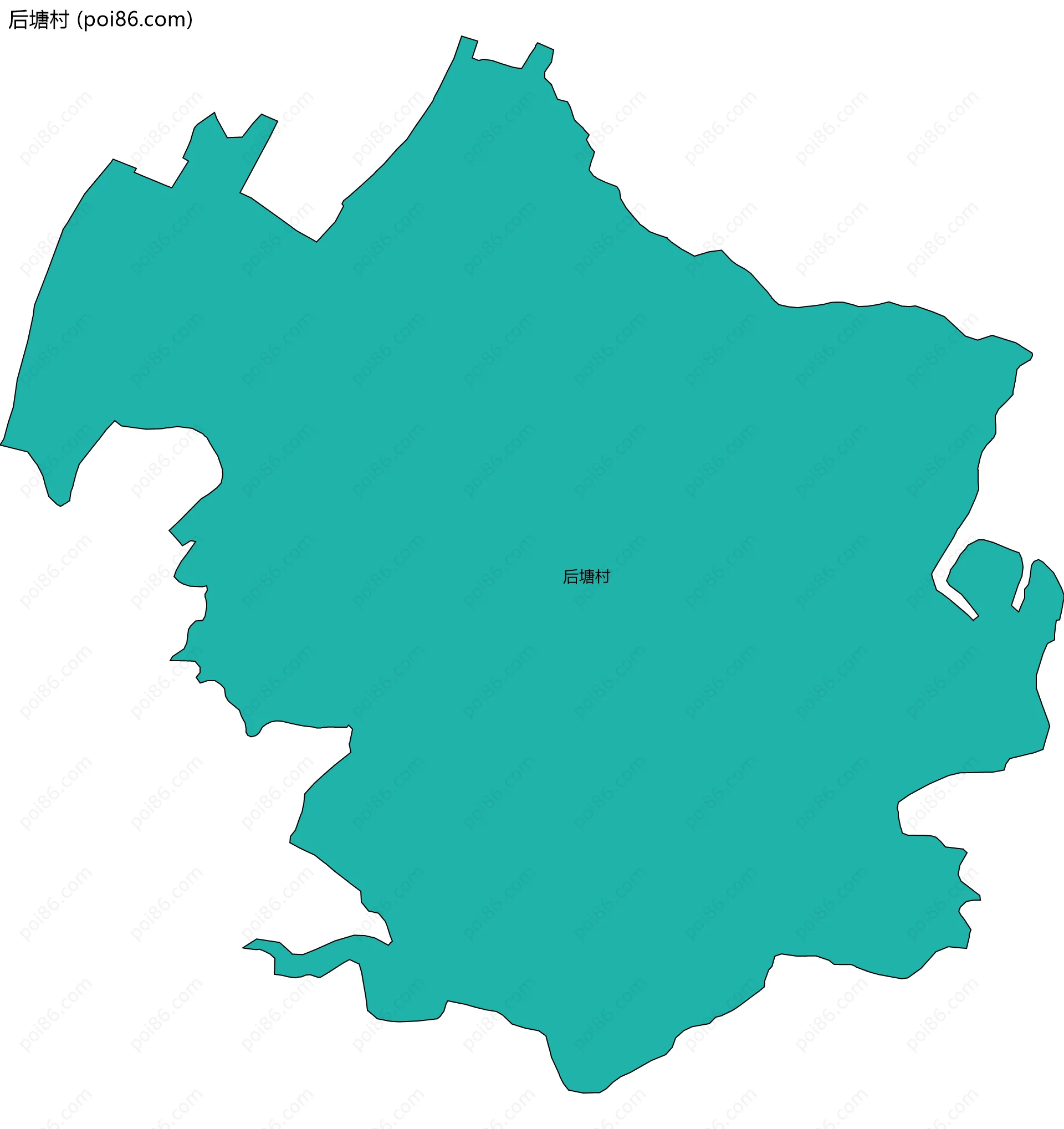 后塘村边界地图