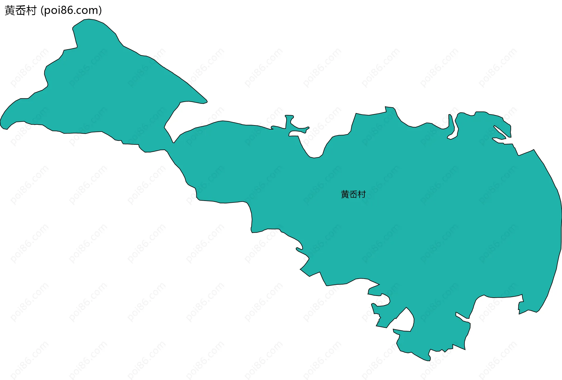 黄岙村边界地图