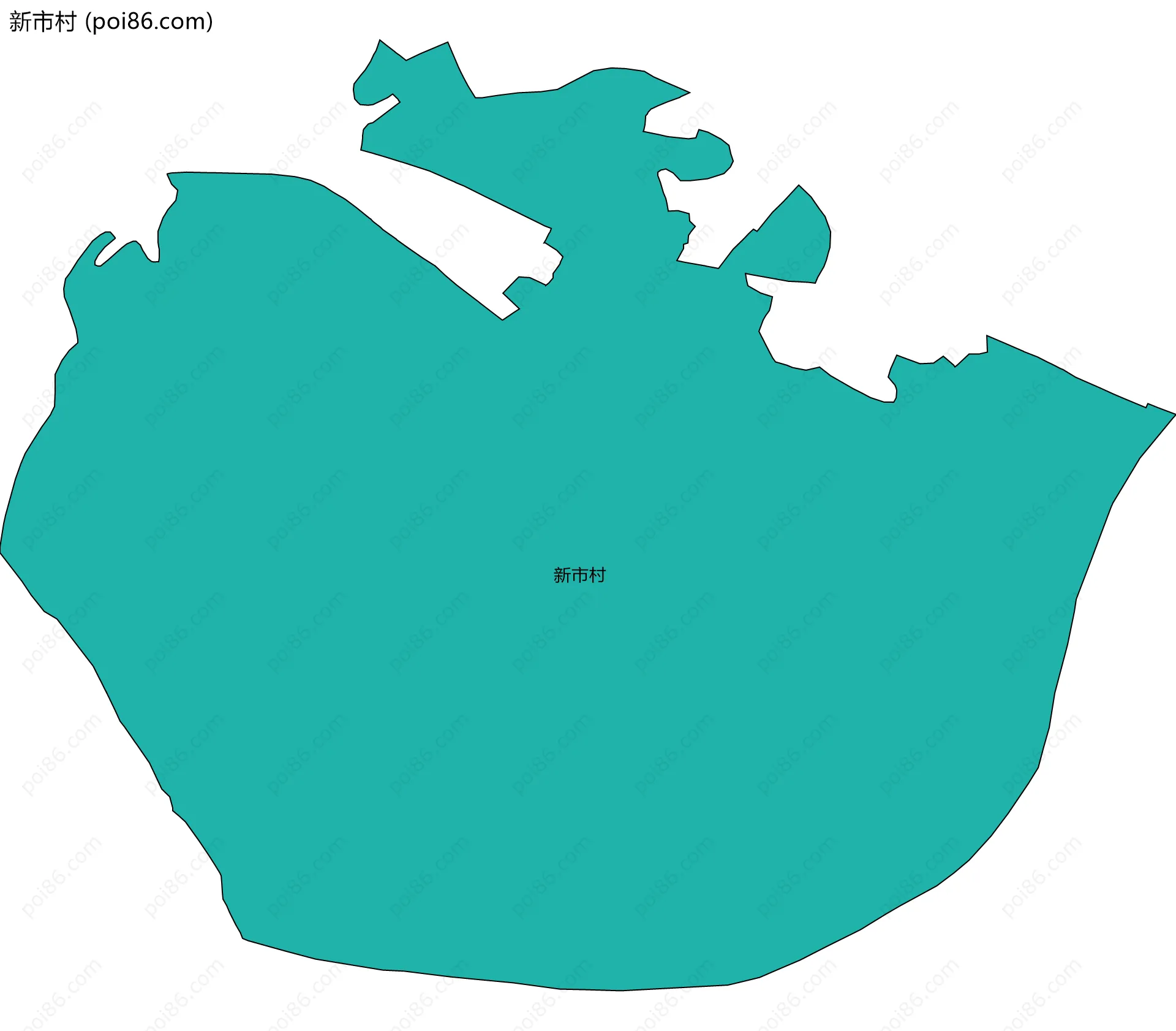 新市村边界地图