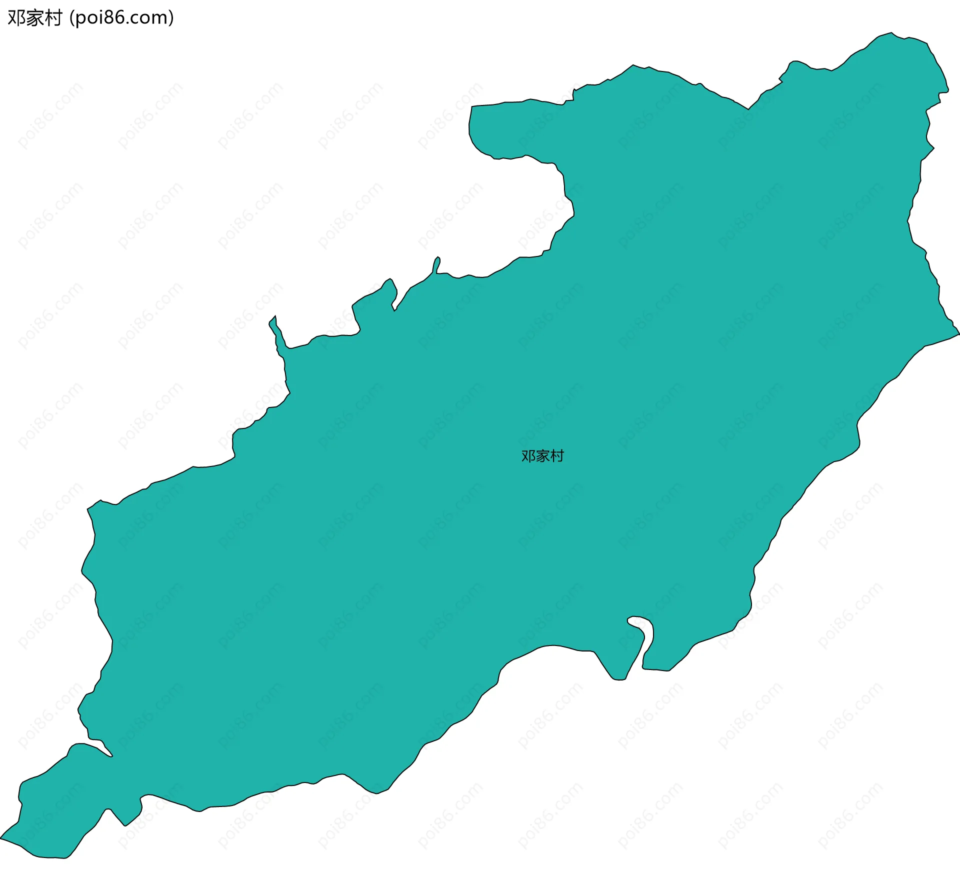 邓家村边界地图