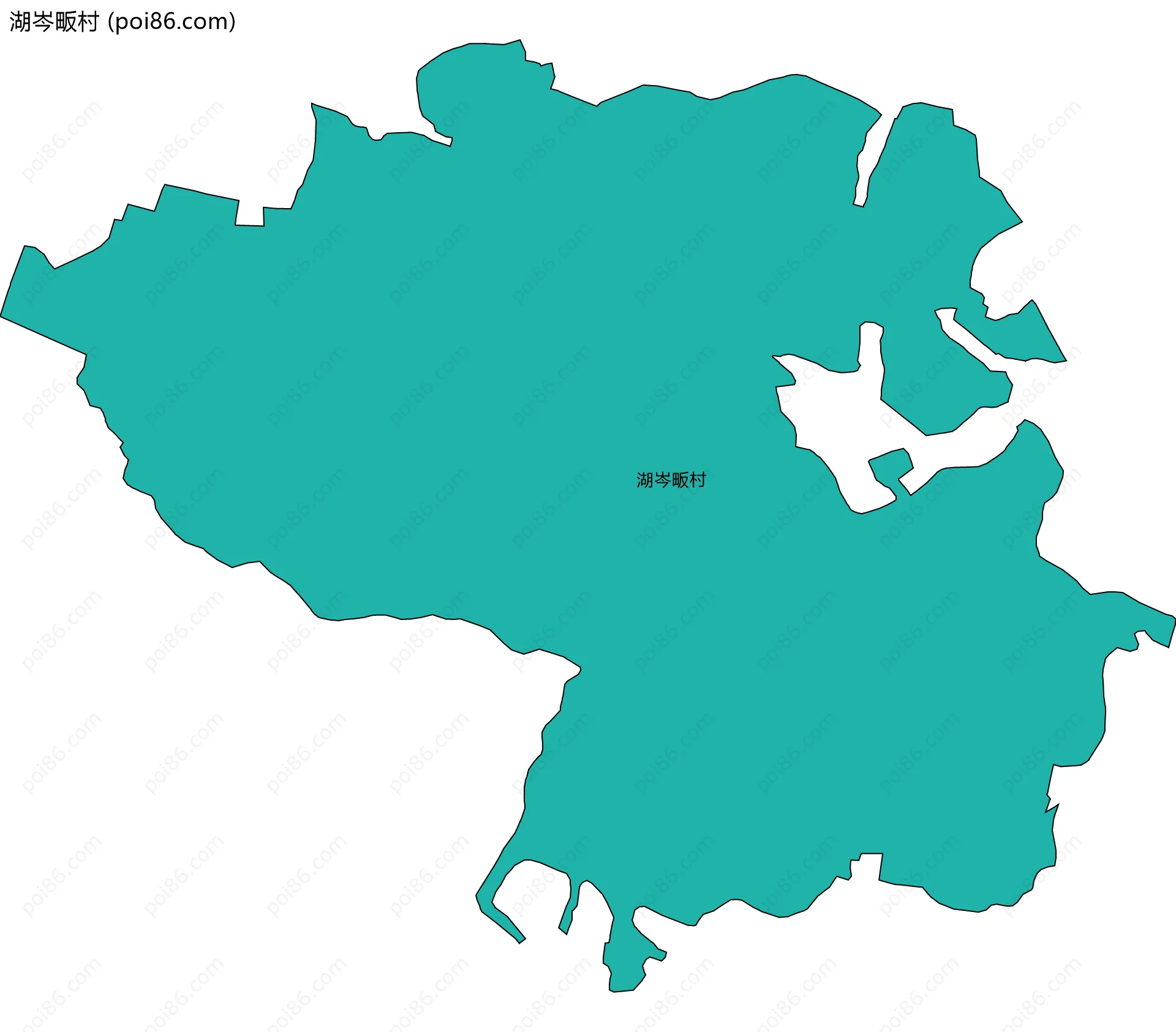 湖岑畈村边界地图