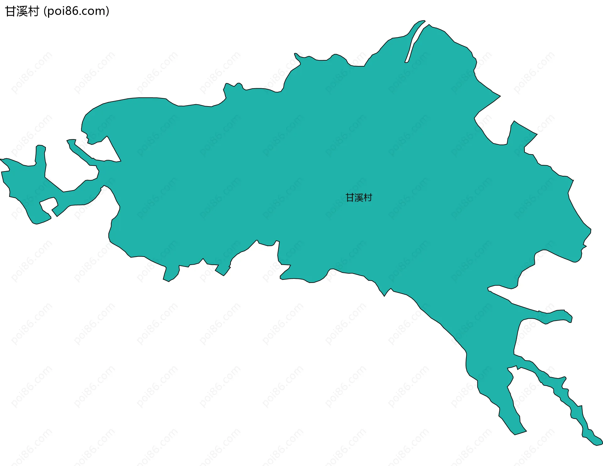 甘溪村边界地图