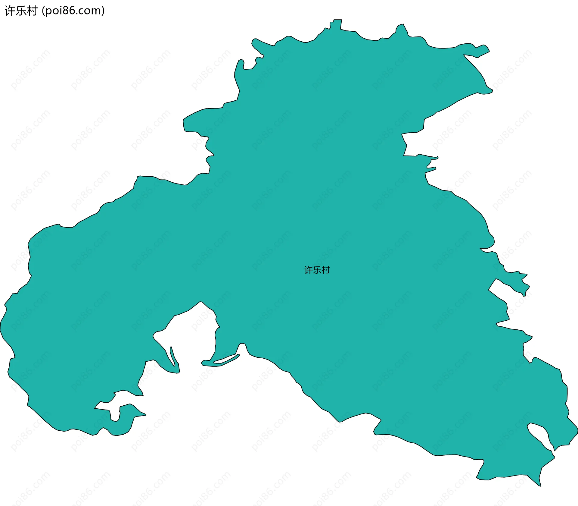 许乐村边界地图