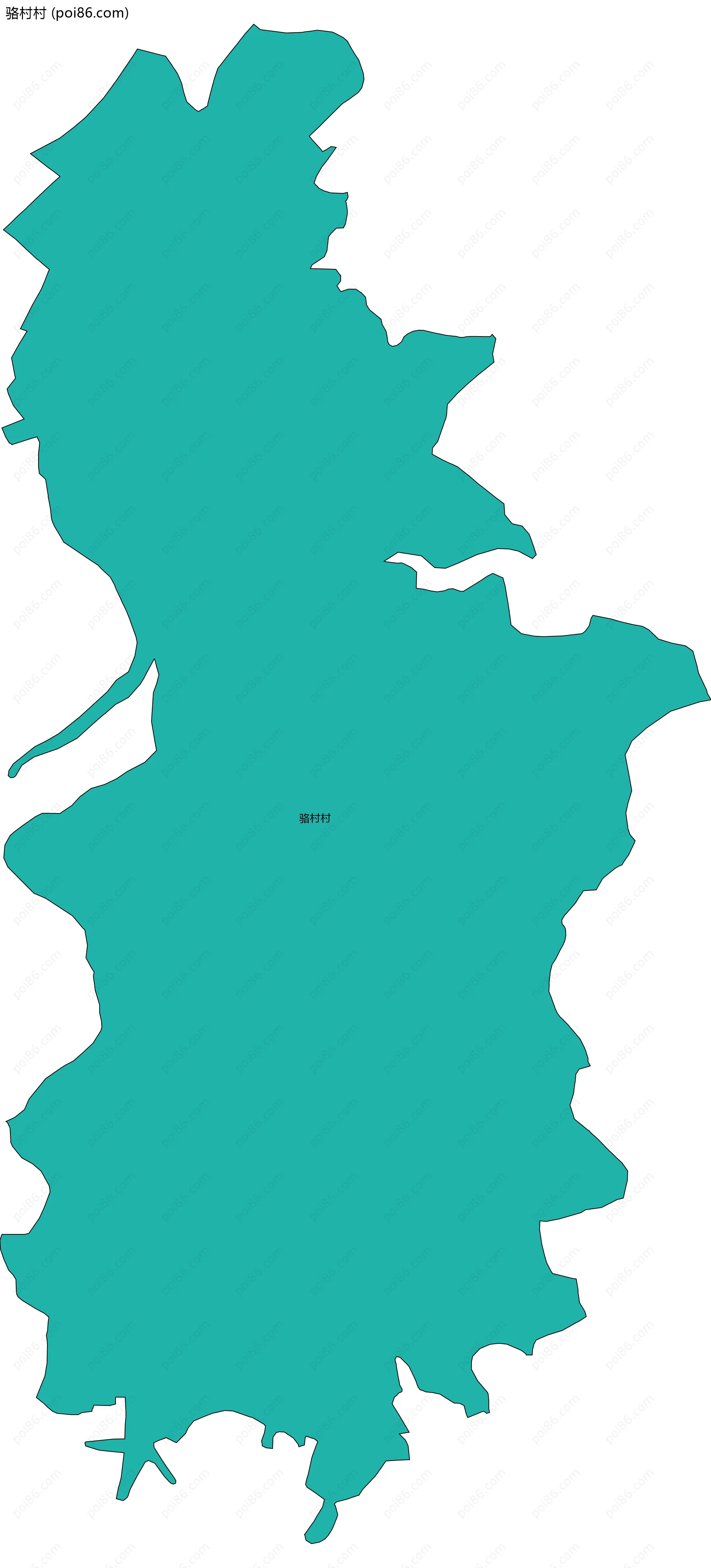 骆村村边界地图