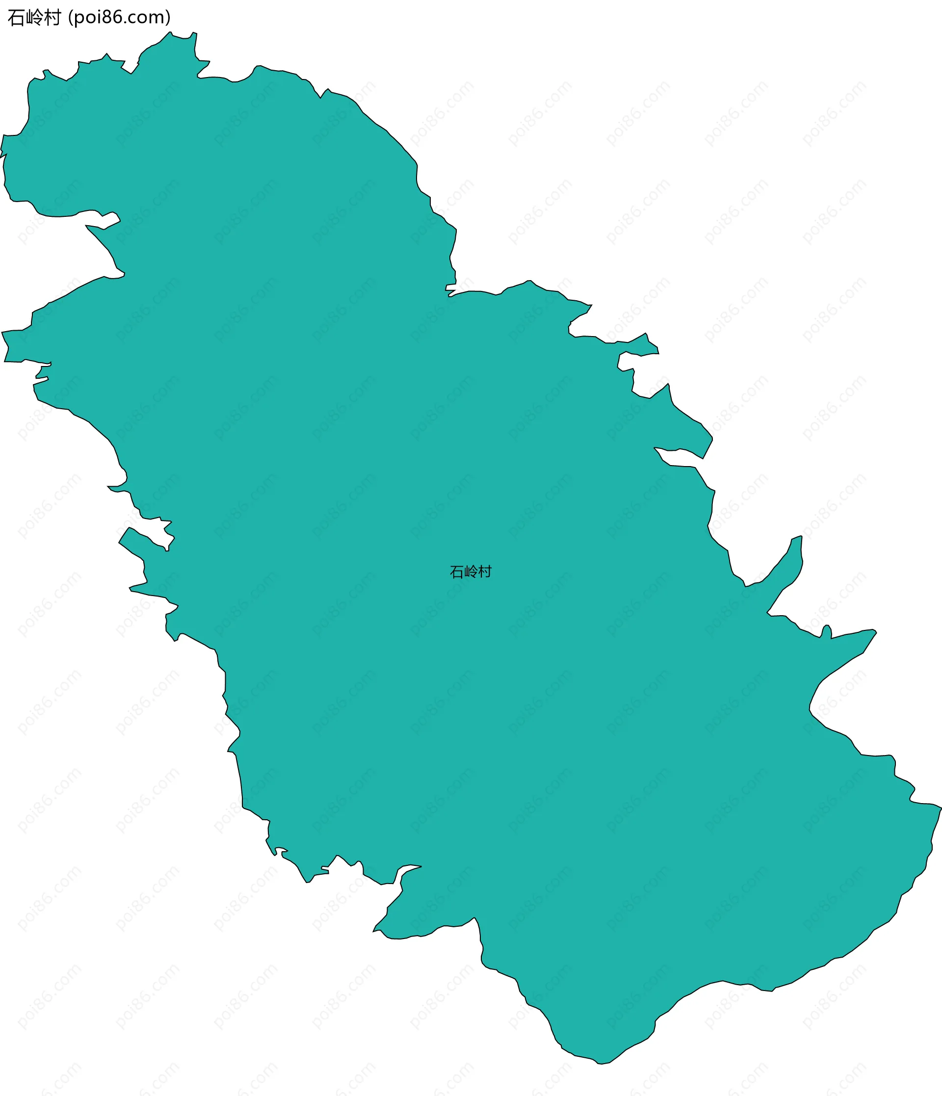 石岭村边界地图