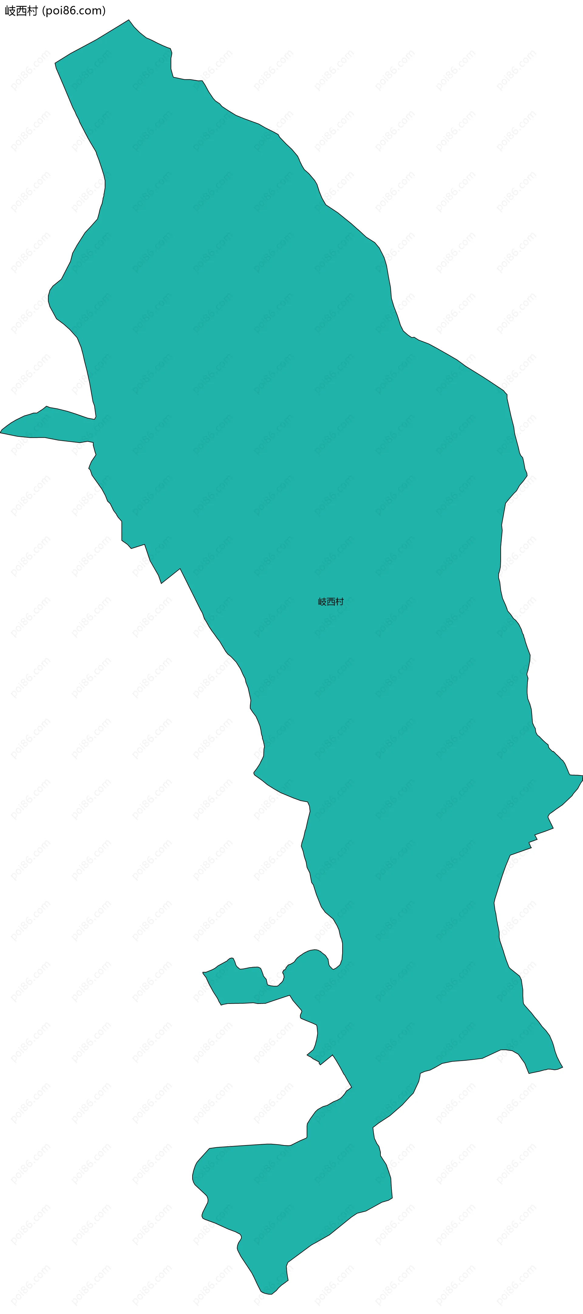 岐西村边界地图