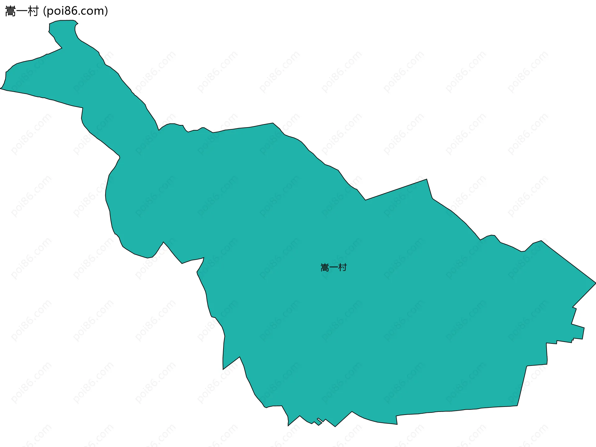 嵩一村边界地图