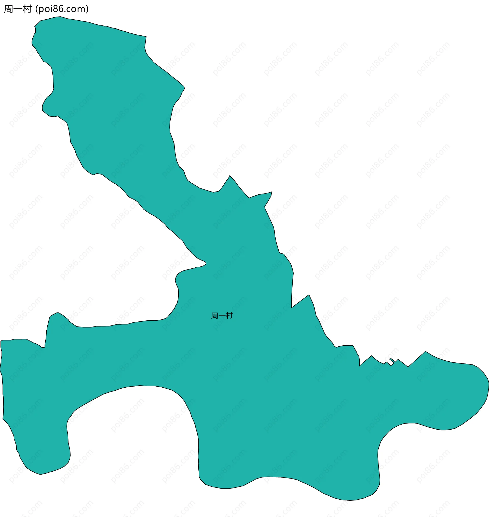 周一村边界地图