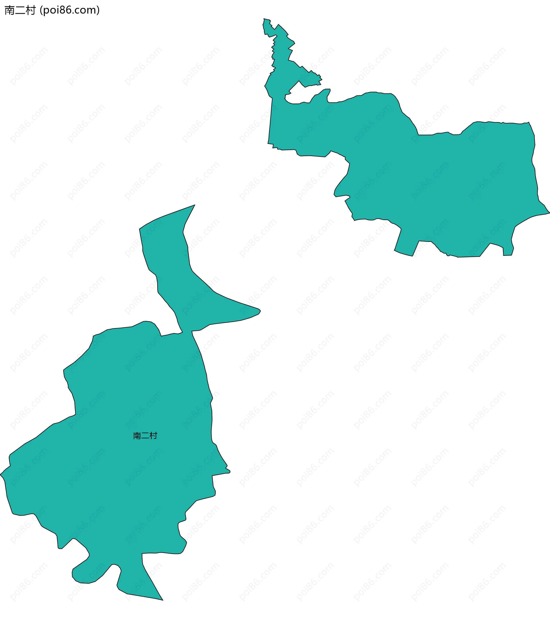 南二村边界地图