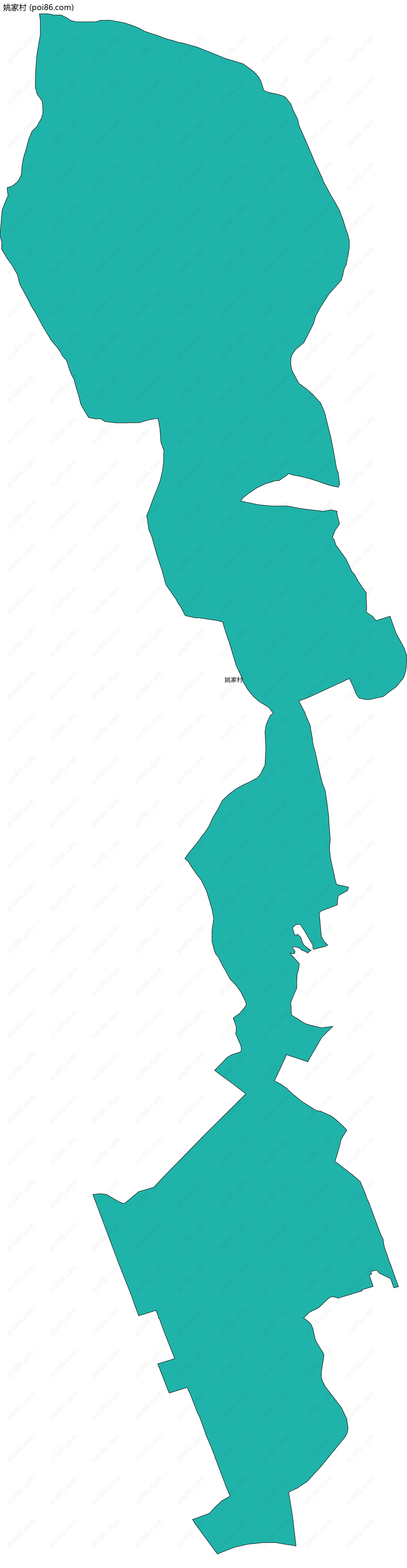 姚家村边界地图