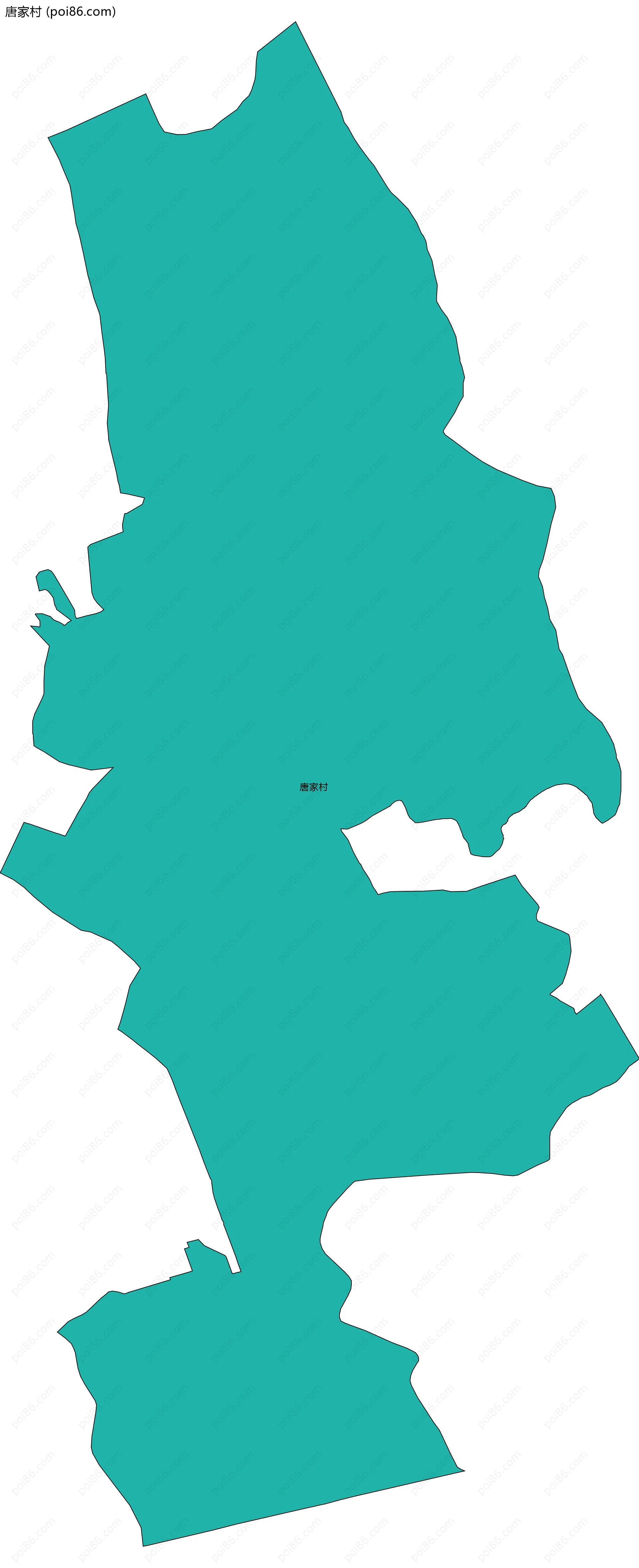 唐家村边界地图