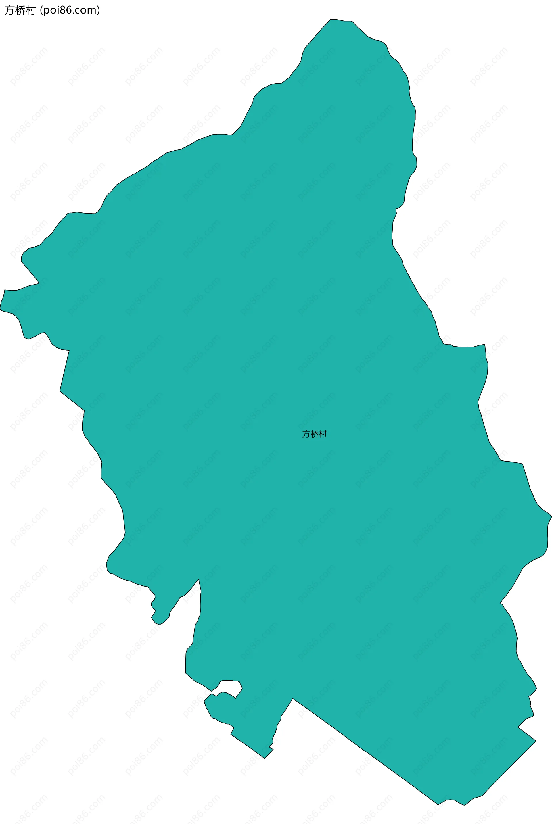 方桥村边界地图