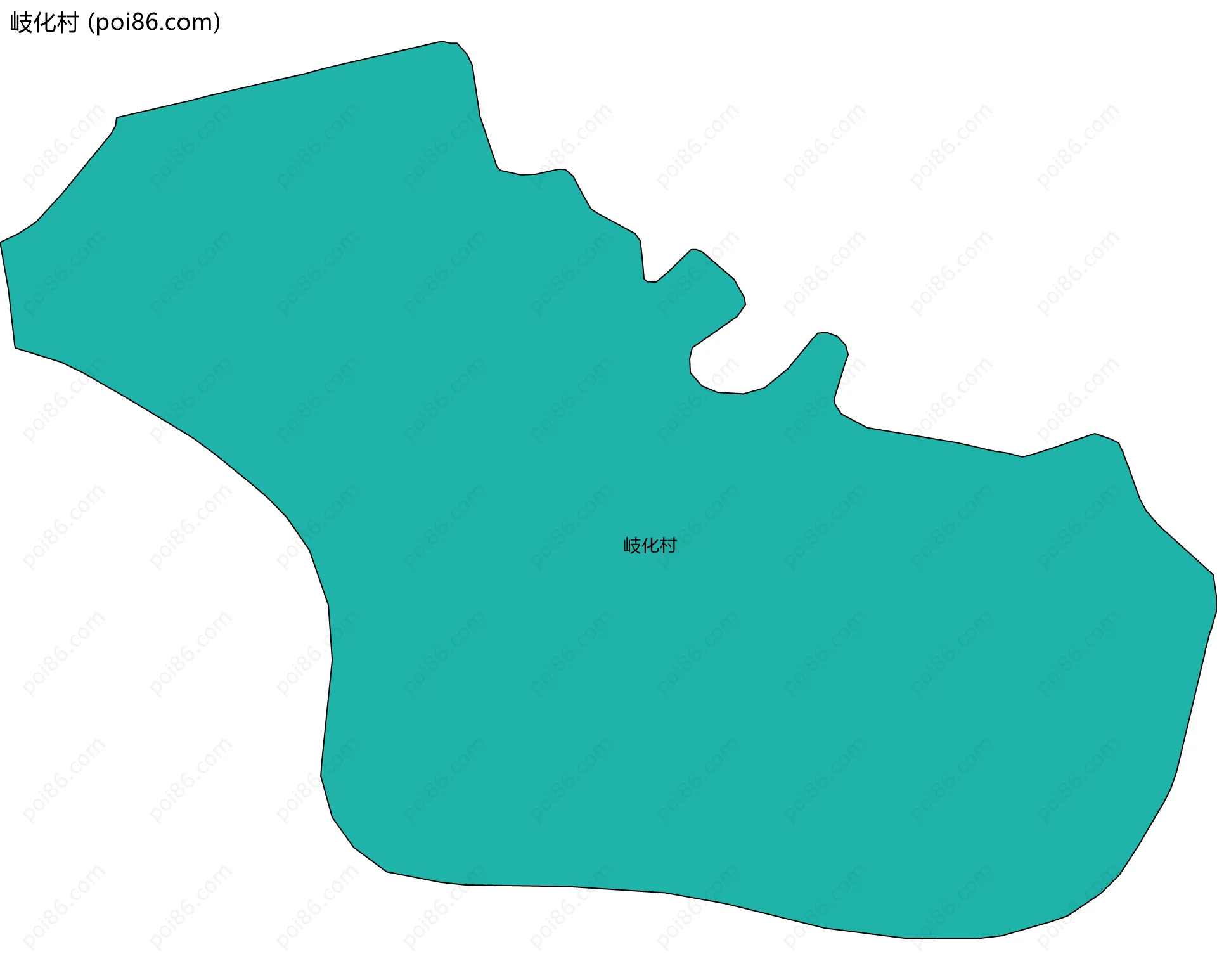 岐化村边界地图