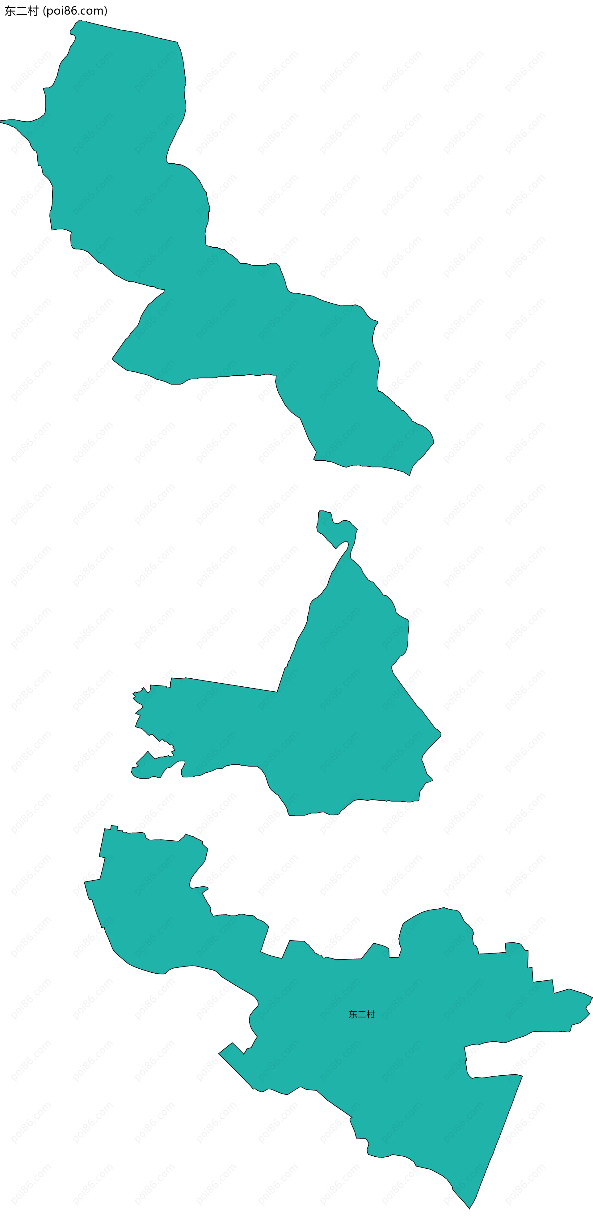 东二村边界地图