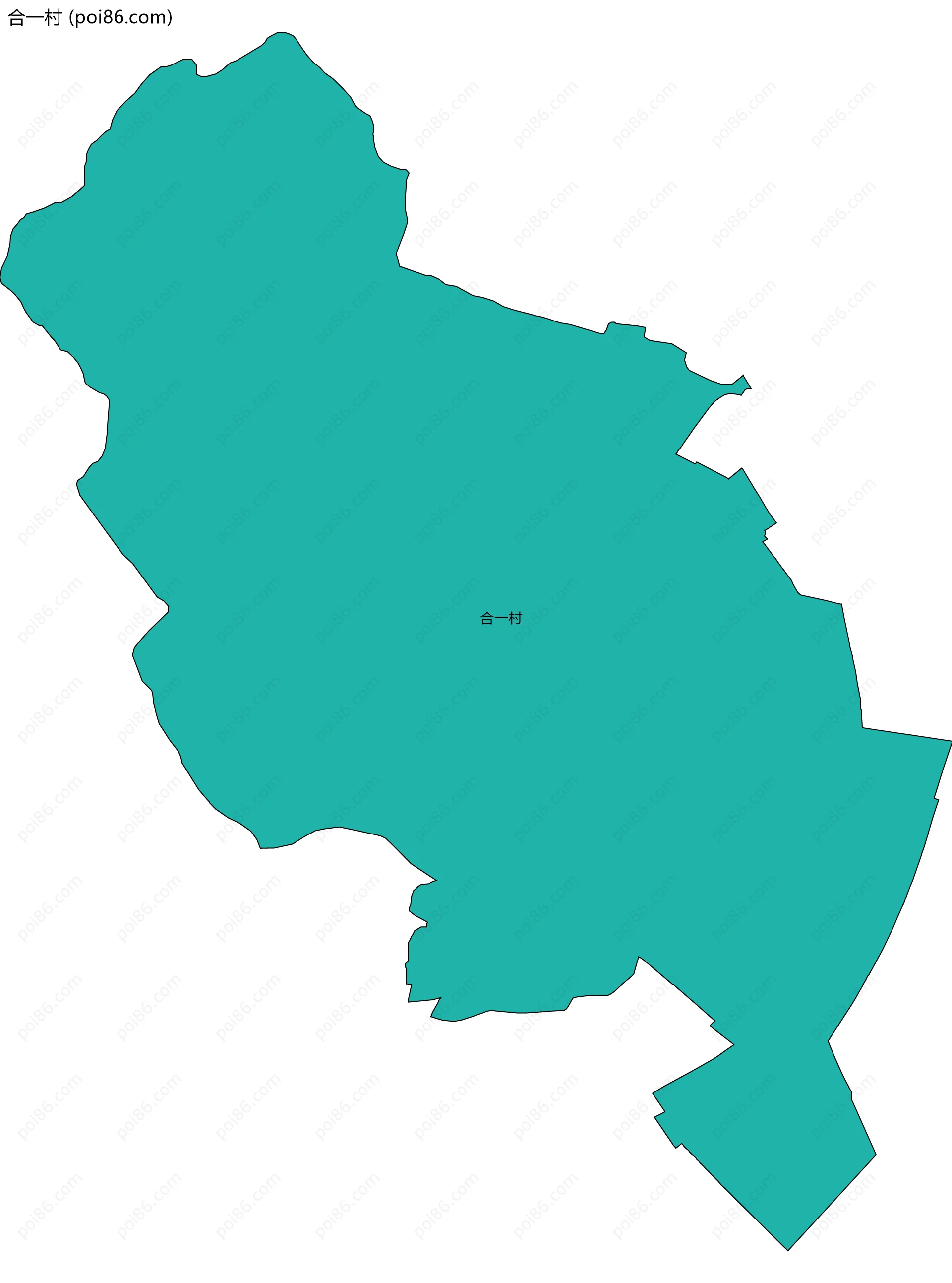 合一村边界地图