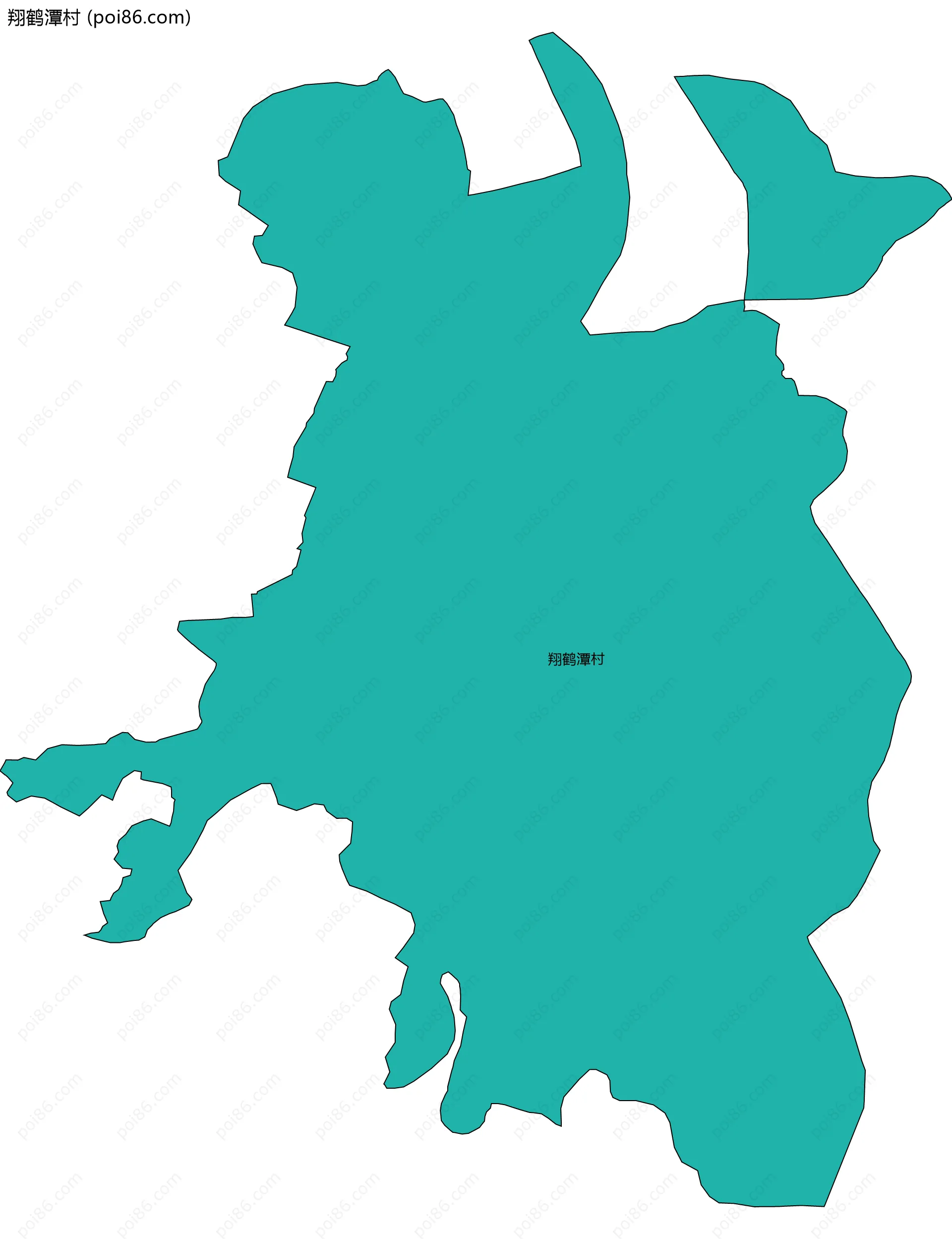 翔鹤潭村边界地图