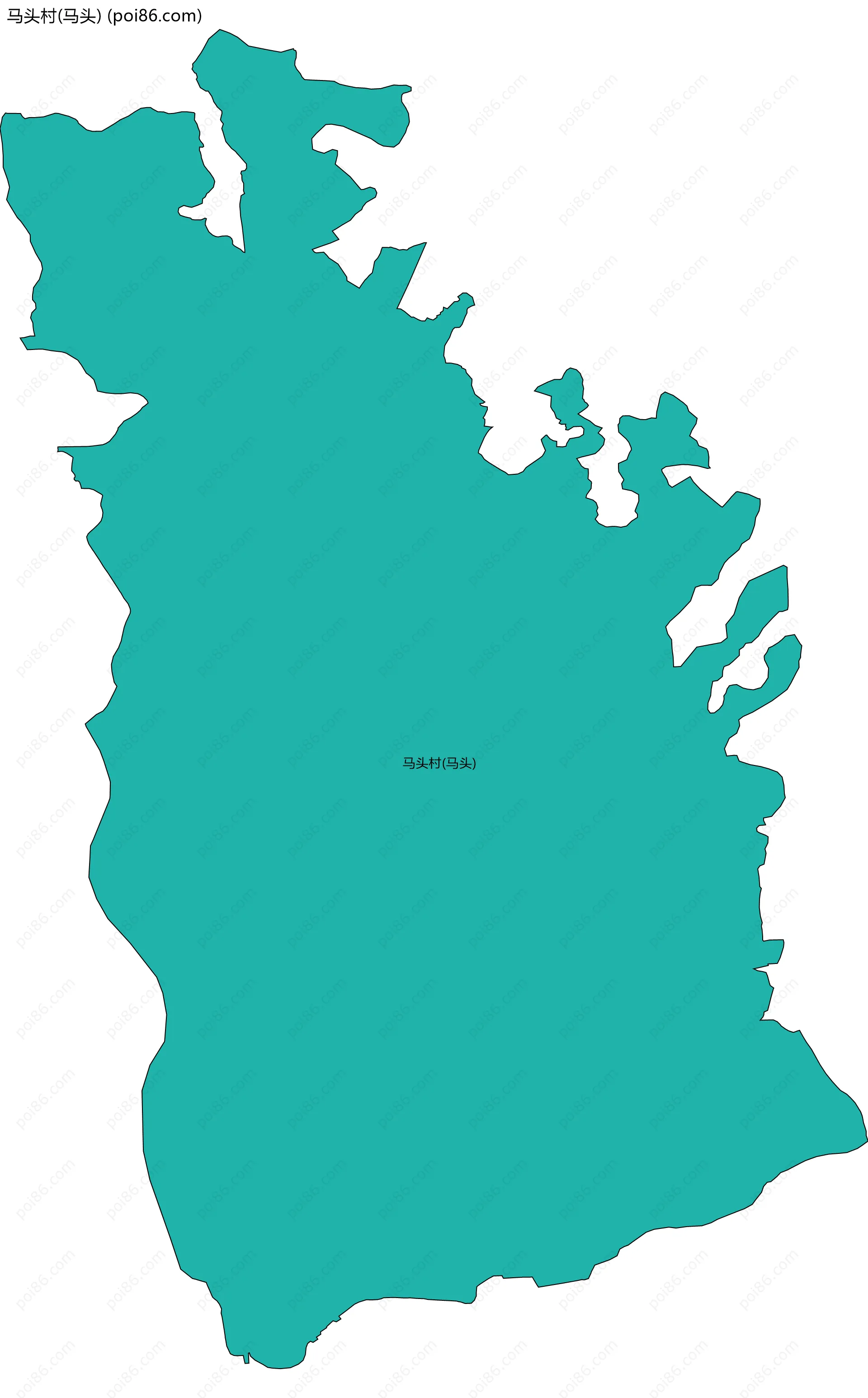 马头村(马头)边界地图