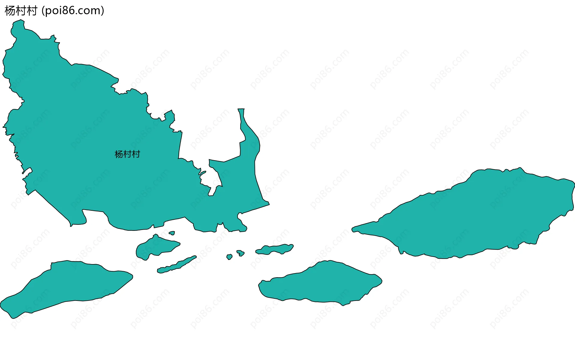 杨村村边界地图