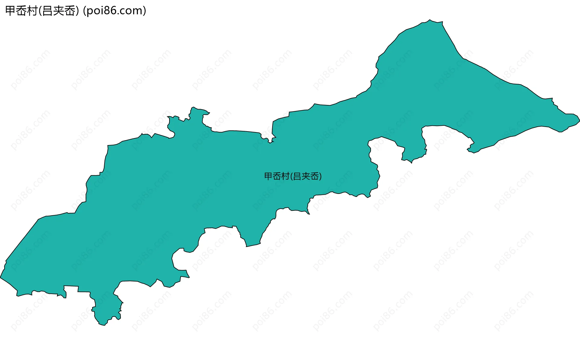 甲岙村(吕夹岙)边界地图